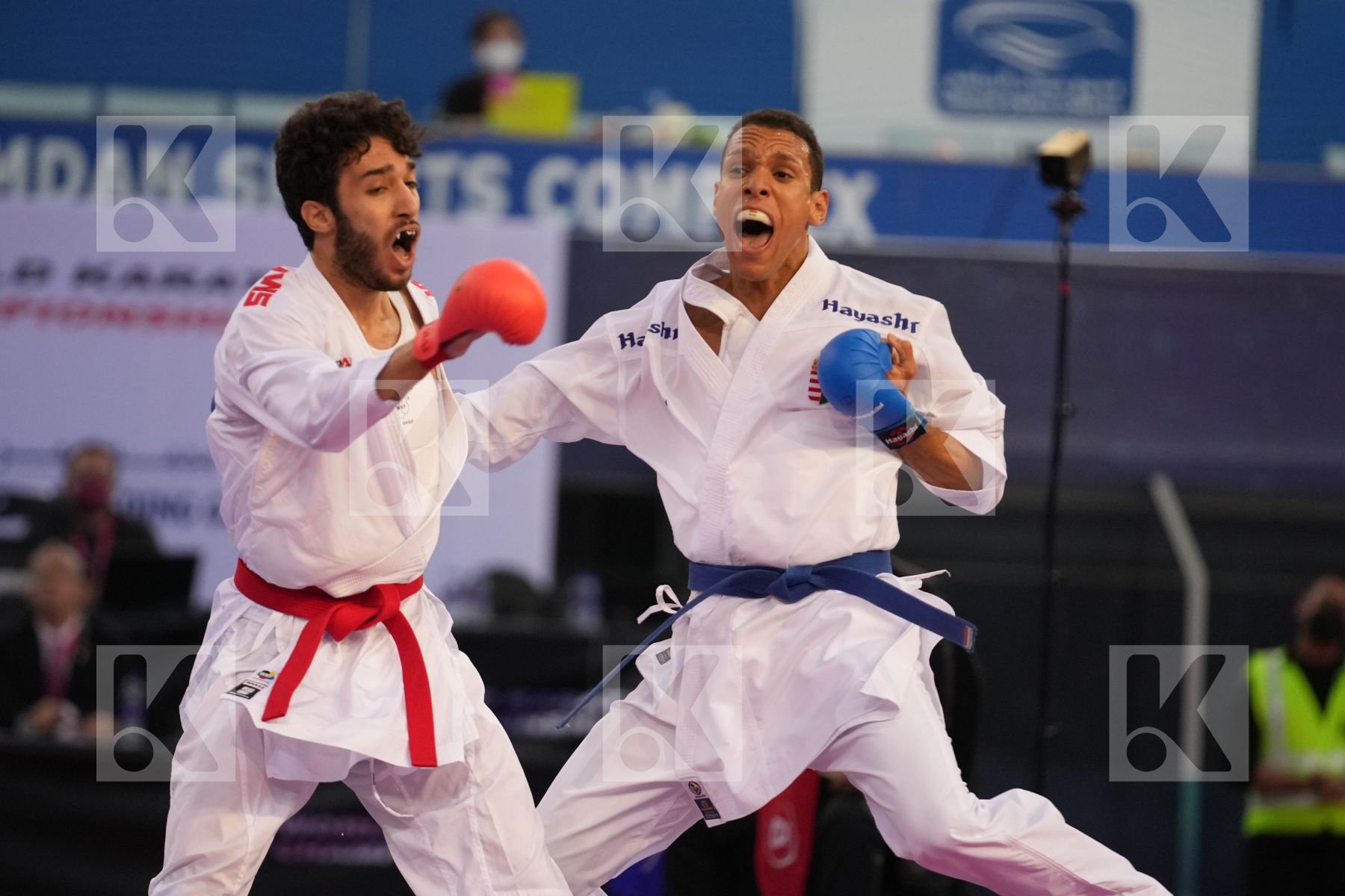 ELSAWY ALI (EGYPT) vs TADISSI YVES MARTIAL (HUNGARY) in Male Kumite -67 Kg - bronze bout