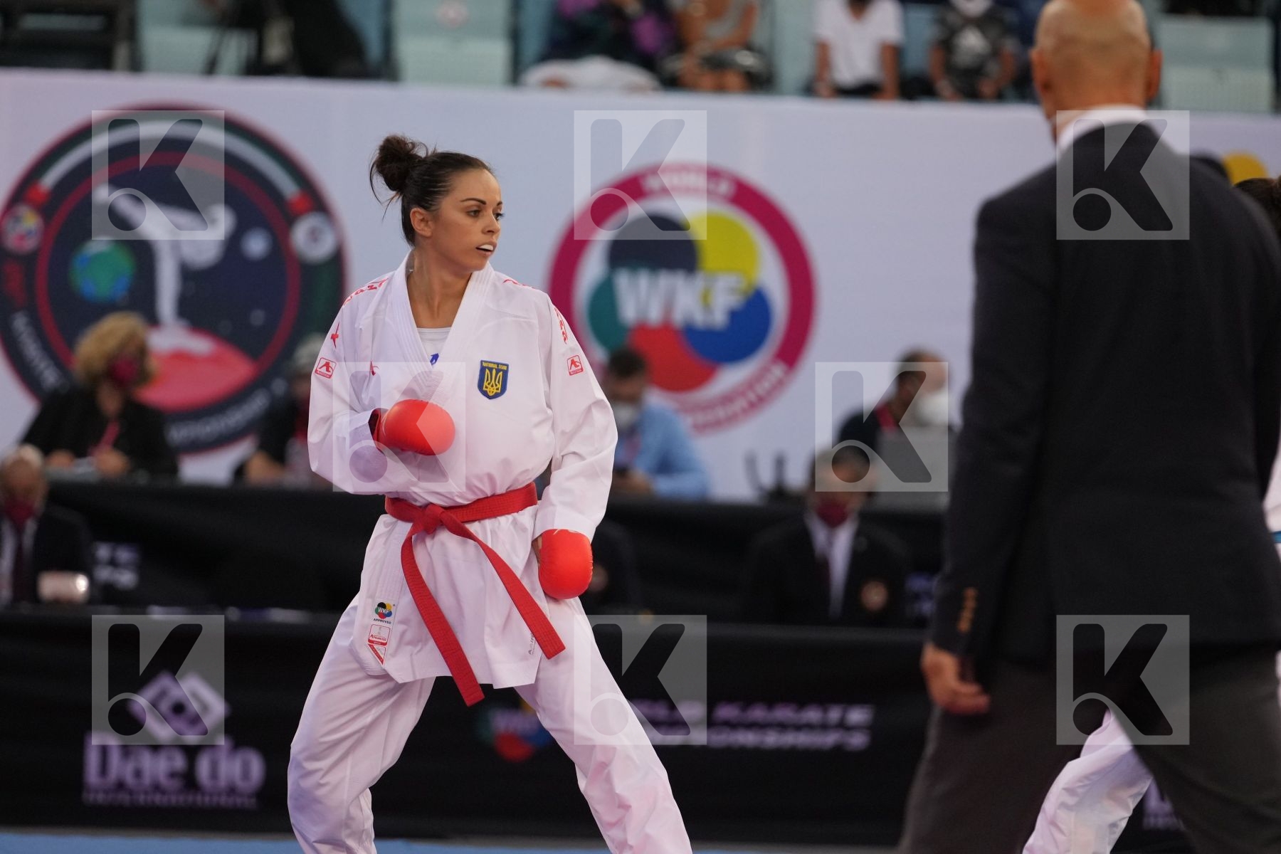 KRYVA KATERYNA (UKRAINE) vs ZHANGBYRBAY MOLDIR (KAZAKHSTAN) in Female Kumite -50 Kg - bronze bout