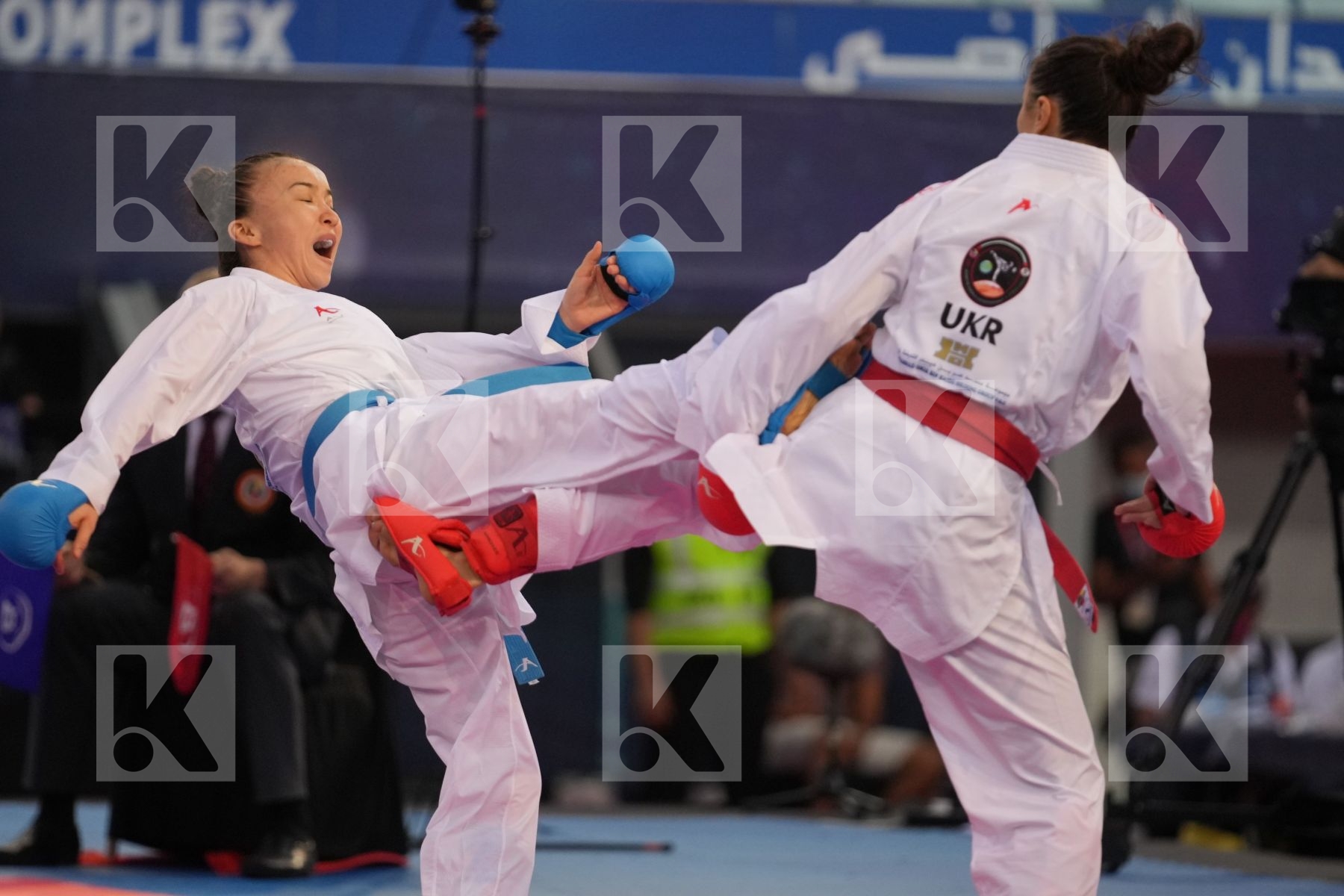 KRYVA KATERYNA (UKRAINE) vs ZHANGBYRBAY MOLDIR (KAZAKHSTAN) in Female Kumite -50 Kg - bronze bout