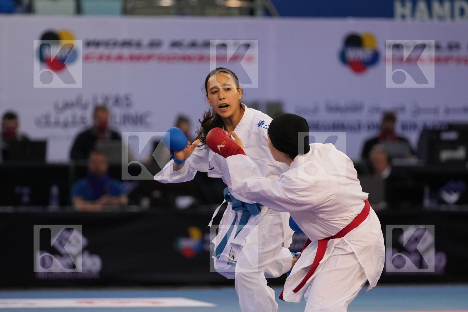 ELHAYTI CHAIMAE (MOROCCO) vs ELGEWILY YASMIN NASR (EGYPT) in Female Kumite -50 Kg - bronze bout
