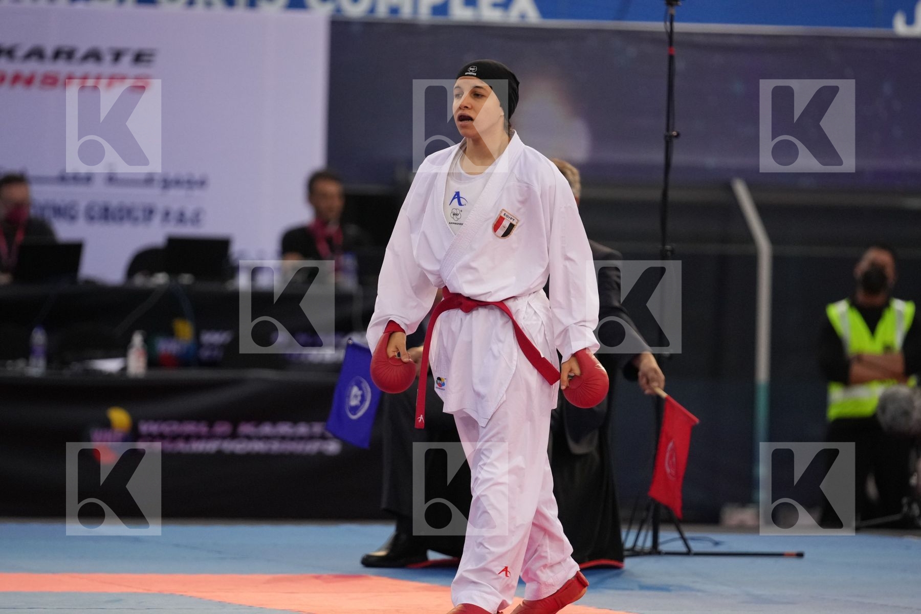 ELHAYTI CHAIMAE (MOROCCO) vs ELGEWILY YASMIN NASR (EGYPT) in Female Kumite -50 Kg - bronze bout