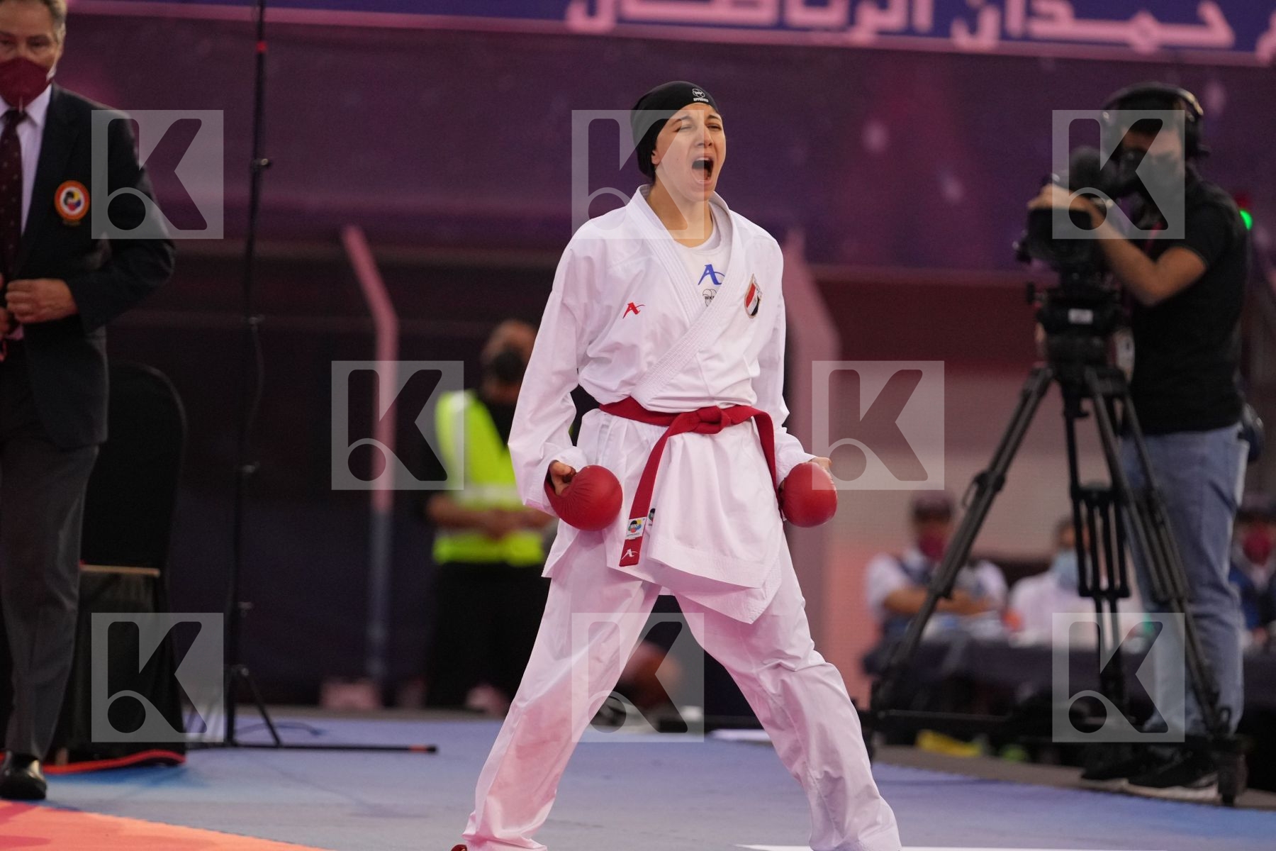 ELHAYTI CHAIMAE (MOROCCO) vs ELGEWILY YASMIN NASR (EGYPT) in Female Kumite -50 Kg - bronze bout