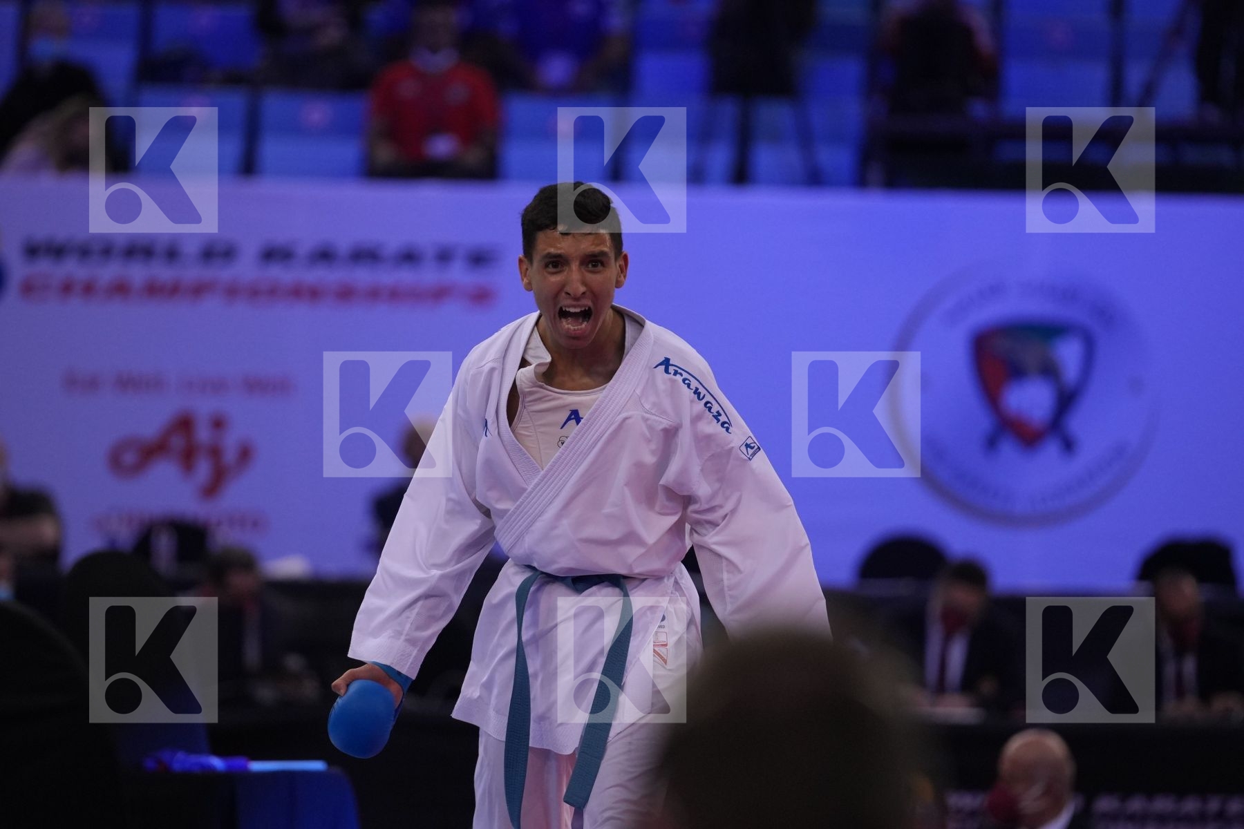 ALPYSBAY KAISAR (KAZAKHSTAN) vs JINA ABDEL ALI (MOROCCO) in Male Kumite -60 Kg - bronze bout