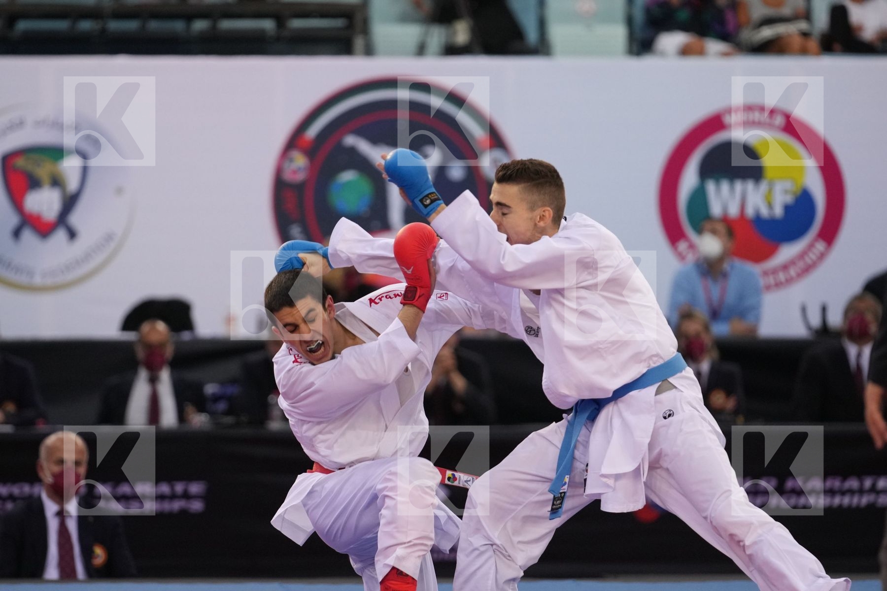 OGANNISIAN IURIK (RUSSIA) vs BERTHON ENZO (FRANCE) in Male Kumite -60 Kg - bronze bout