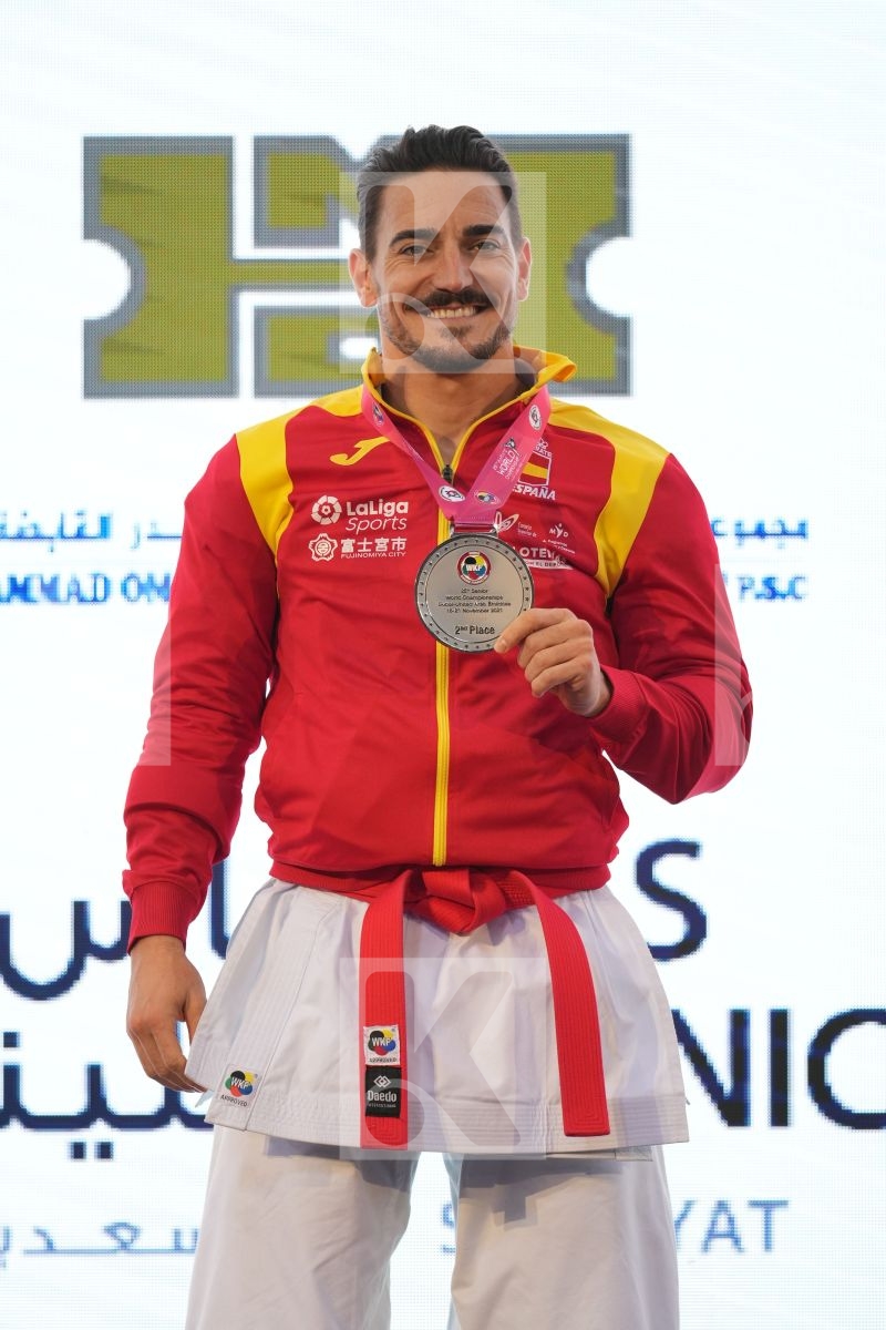 QUINTERO CAPDEVILA DAMIAN HUGO (SPAIN) in Male Kata - podium ceremony