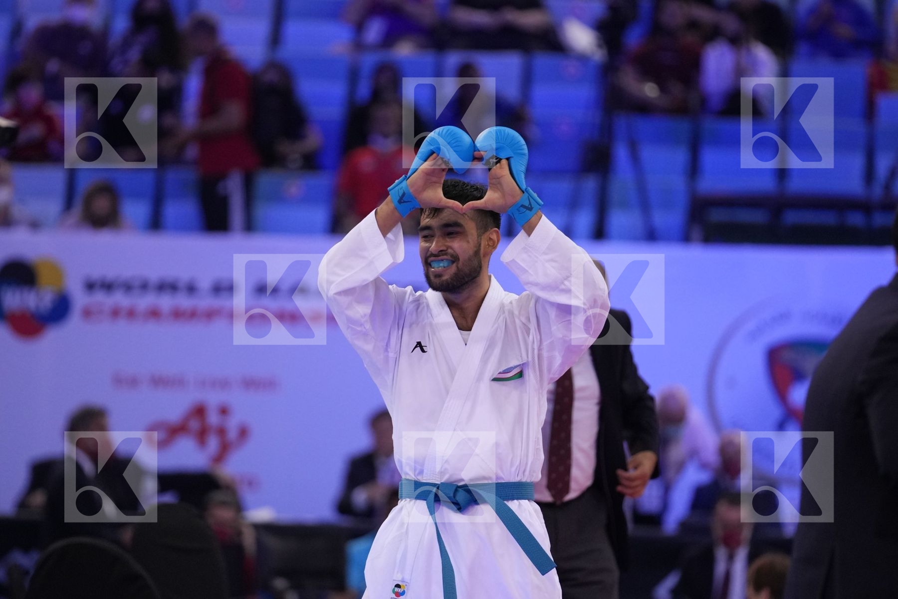 ABDELAZIZ ABDALLA MAMDUH (EGYPT) vs OTABOLAEV DASTONBEK (UZBEKISTAN) in Male Kumite -75 Kg - final bout
