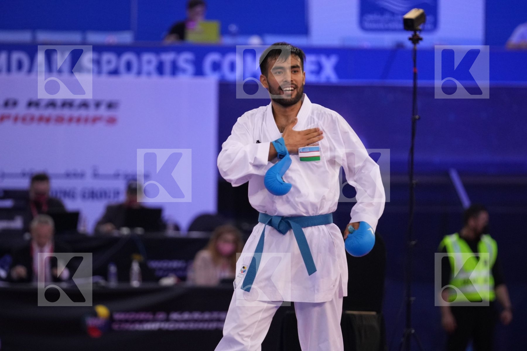 ABDELAZIZ ABDALLA MAMDUH (EGYPT) vs OTABOLAEV DASTONBEK (UZBEKISTAN) in Male Kumite -75 Kg - final bout