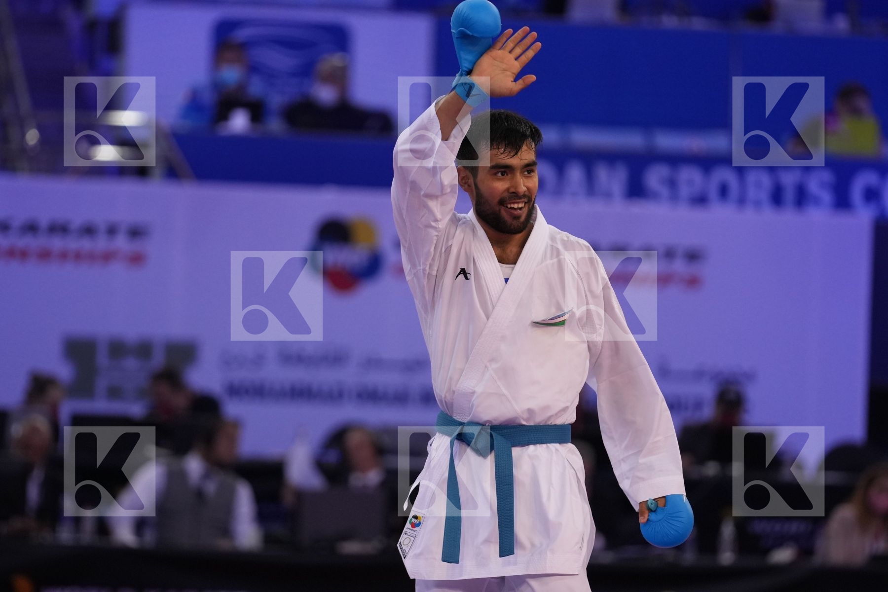 ABDELAZIZ ABDALLA MAMDUH (EGYPT) vs OTABOLAEV DASTONBEK (UZBEKISTAN) in Male Kumite -75 Kg - final bout