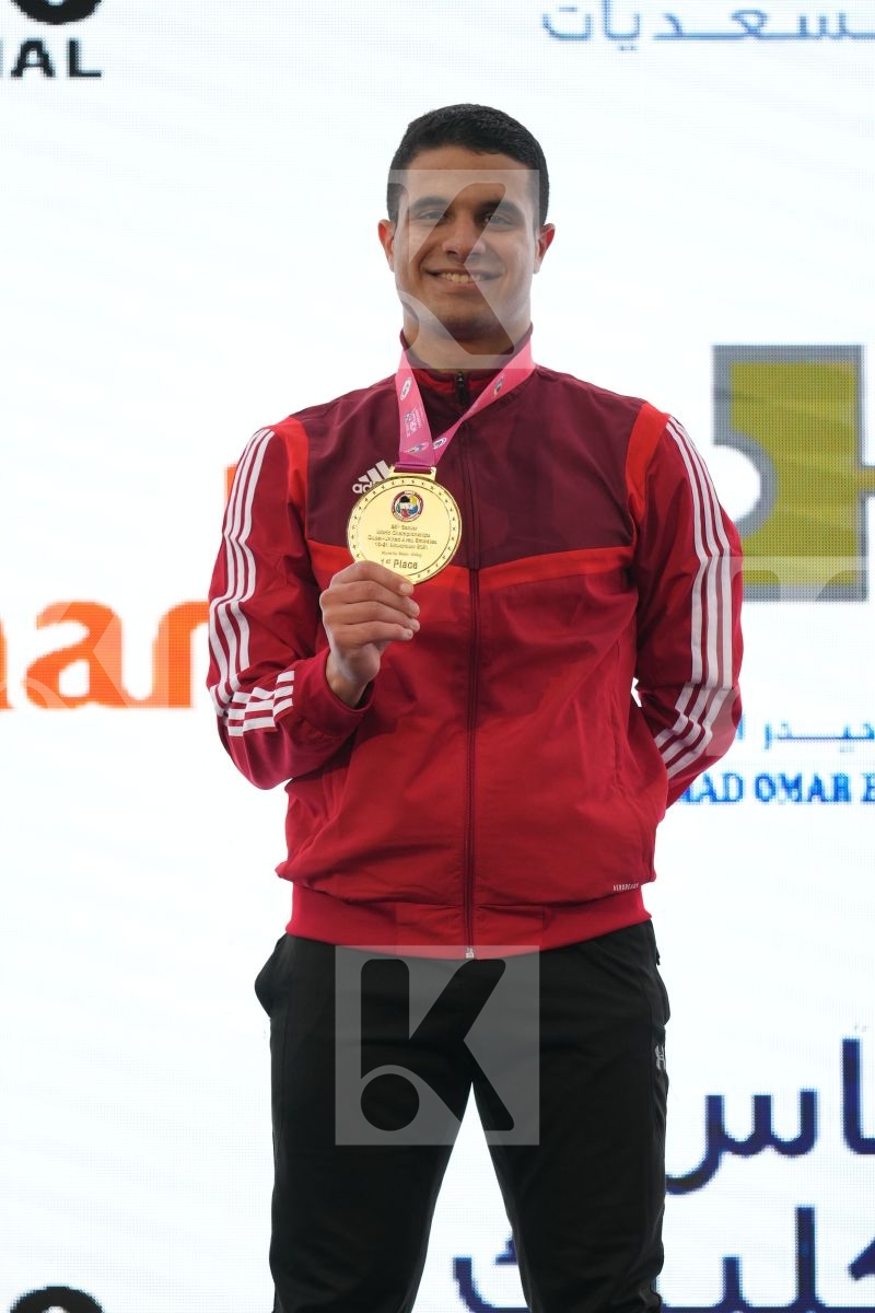 BADAWY YOUSSEF (EGYPT) in Male Kumite -84 Kg - podium ceremony