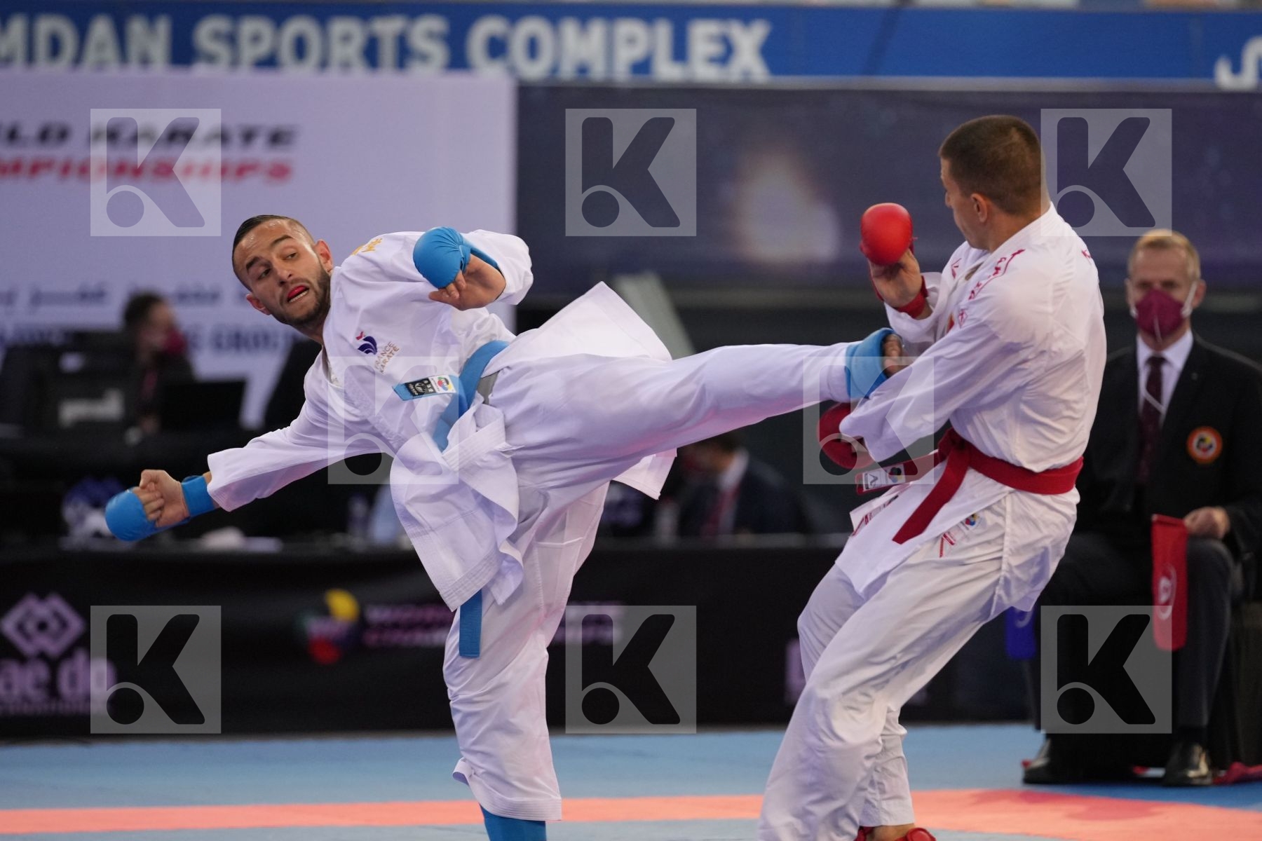 PAVLOV EMIL (NORTH MACEDONIA) vs DACOSTA STEVEN (FRANCE) in Male Kumite -67 Kg - final bout