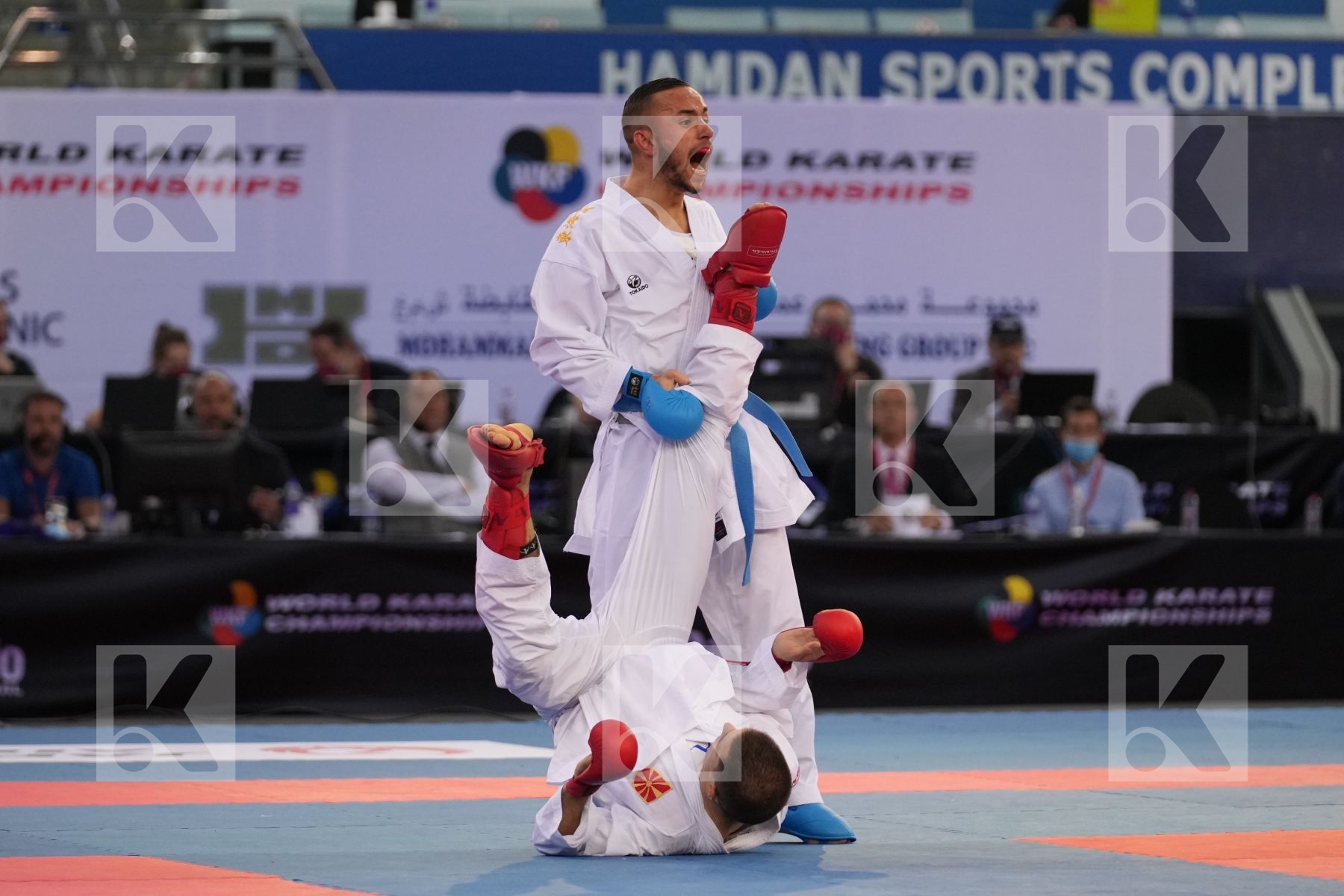 PAVLOV EMIL (NORTH MACEDONIA) vs DACOSTA STEVEN (FRANCE) in Male Kumite -67 Kg - final bout