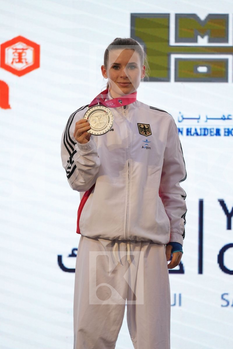 HUBRICH SHARA (GERMANY) in Female Kumite -50 Kg - podium ceremony