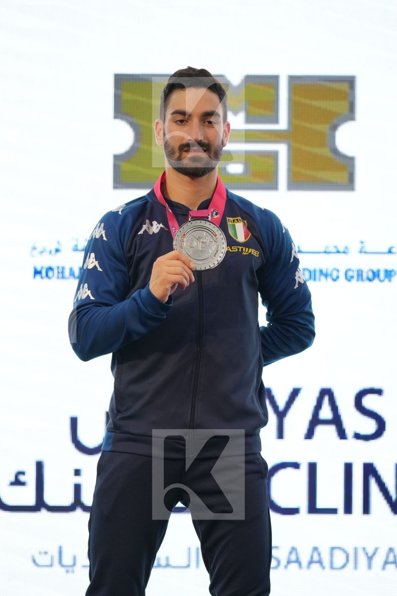 CRESCENZO ANGELO (ITALY) in Male Kumite -60 Kg - podium ceremony