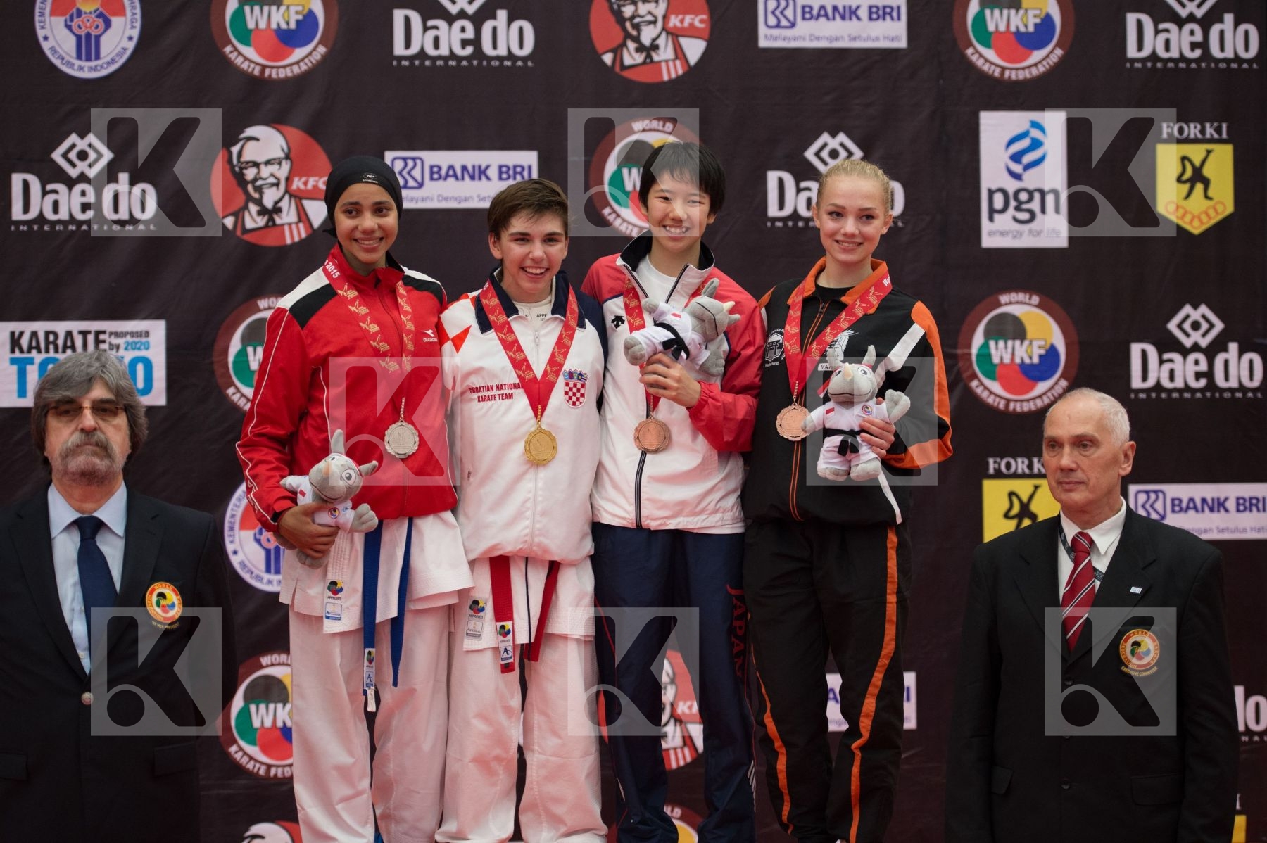 -54 kg cadet Croatia Egypt Japan Kuhnen Nashka kumite Lalo Sara