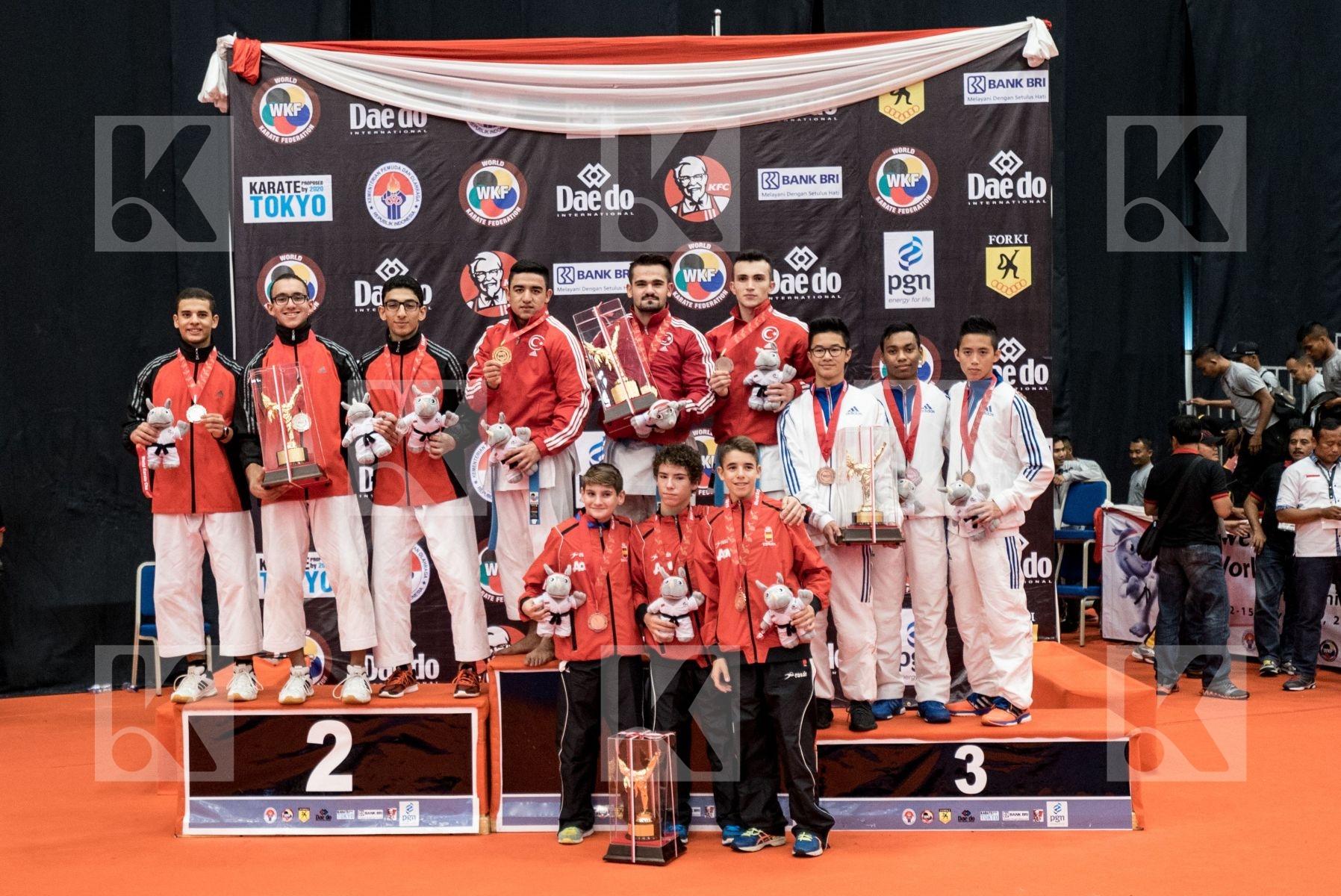 cadet Egypt France Junior Kata male Spain team Turkey