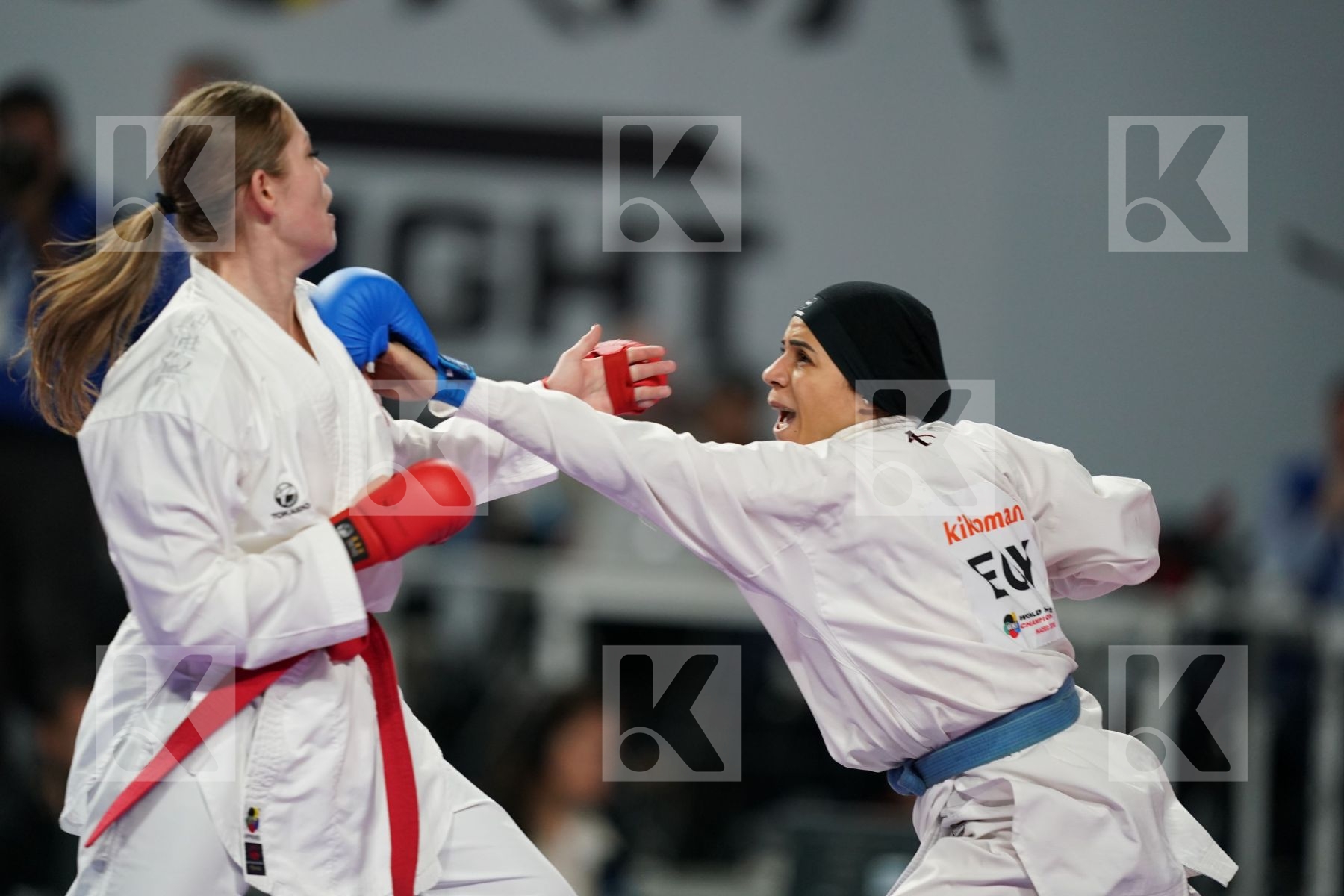 RAMONA BRUEDERLIN (SWITZERLAND) vs SHYMAA ABOUEL YAZED (EGYPT) in Senior Kumite 68+ Kg - Bronze bout