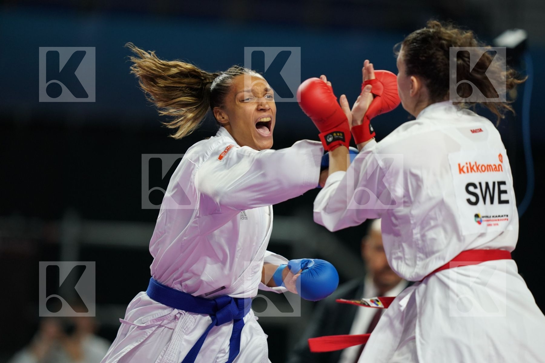 HANA ANTUNOVIC (SWEDEN) vs ANNE LAURE FLORENTIN (FRANCE) in Junior Kumite Male 68 + Kg - Bronze bout