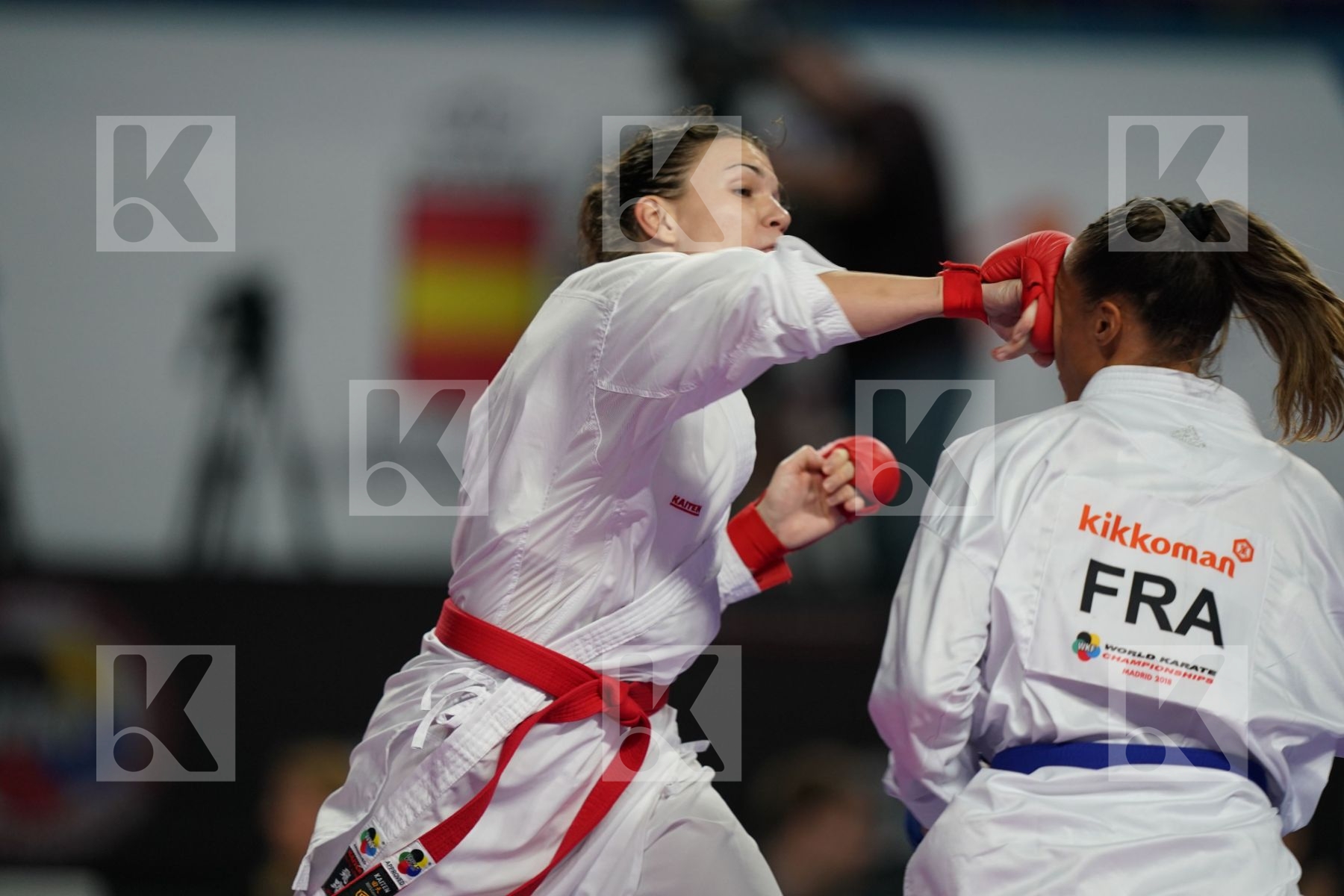 HANA ANTUNOVIC (SWEDEN) vs ANNE LAURE FLORENTIN (FRANCE) in Junior Kumite Male 68 + Kg - Bronze bout