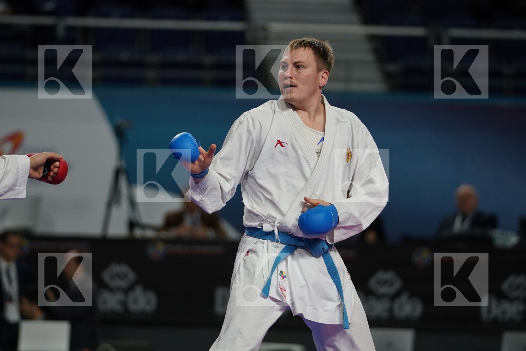 ALPARSLAN YAMANOGLU (TURKEY) vs ALEXANDER PSHENITSYN (RUSSIAN FEDERATION) in Senior Kumite 84+ Kg - Bronze bout