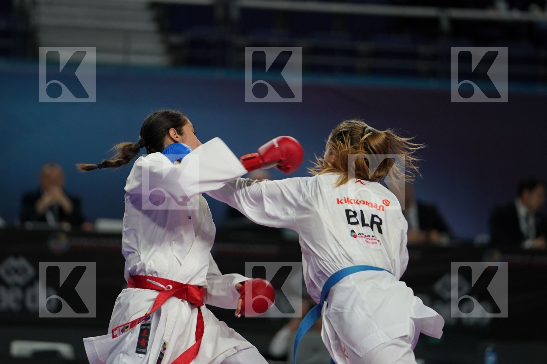 LAMYA MATOUB (ALGERIA) vs MARYIA ALIAKSEYEVA (BELARUS) in Senior Kumite Ð 68 Kg - Bronze bout