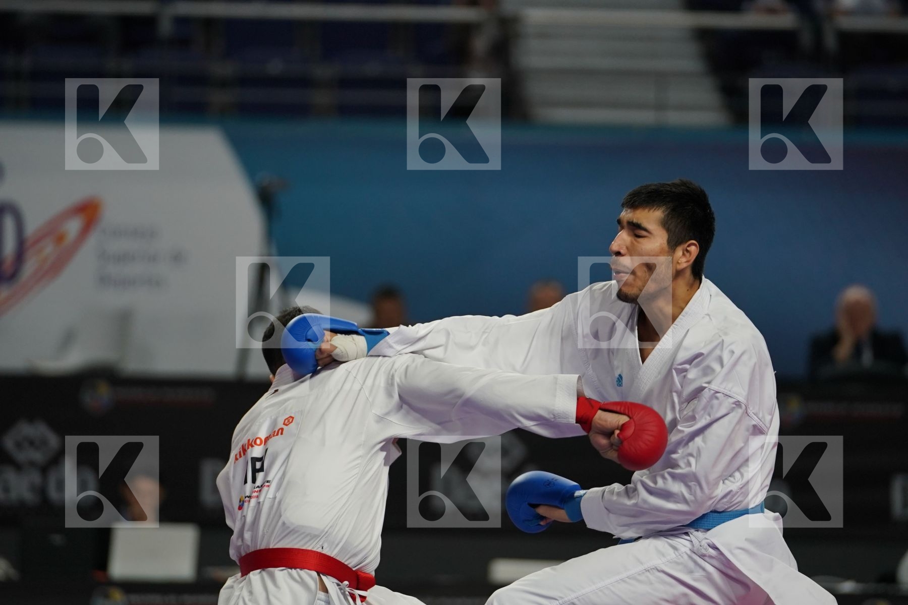 ZABIOLLAH POORSHAB (ISLAMIC REPUBLIC OF IRAN) vs DANIYAR YULDASHEV (KAZAKHSTAN) in Senior Kumite Ð 84 Kg - Bronze bout