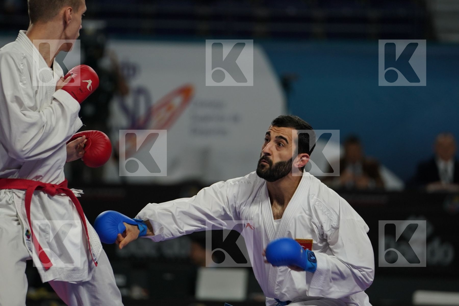 ANTON ISAKAU (BELARUS) vs UGUR AKTAS (TURKEY) in Senior Kumite Ð 84 Kg - Bronze bout