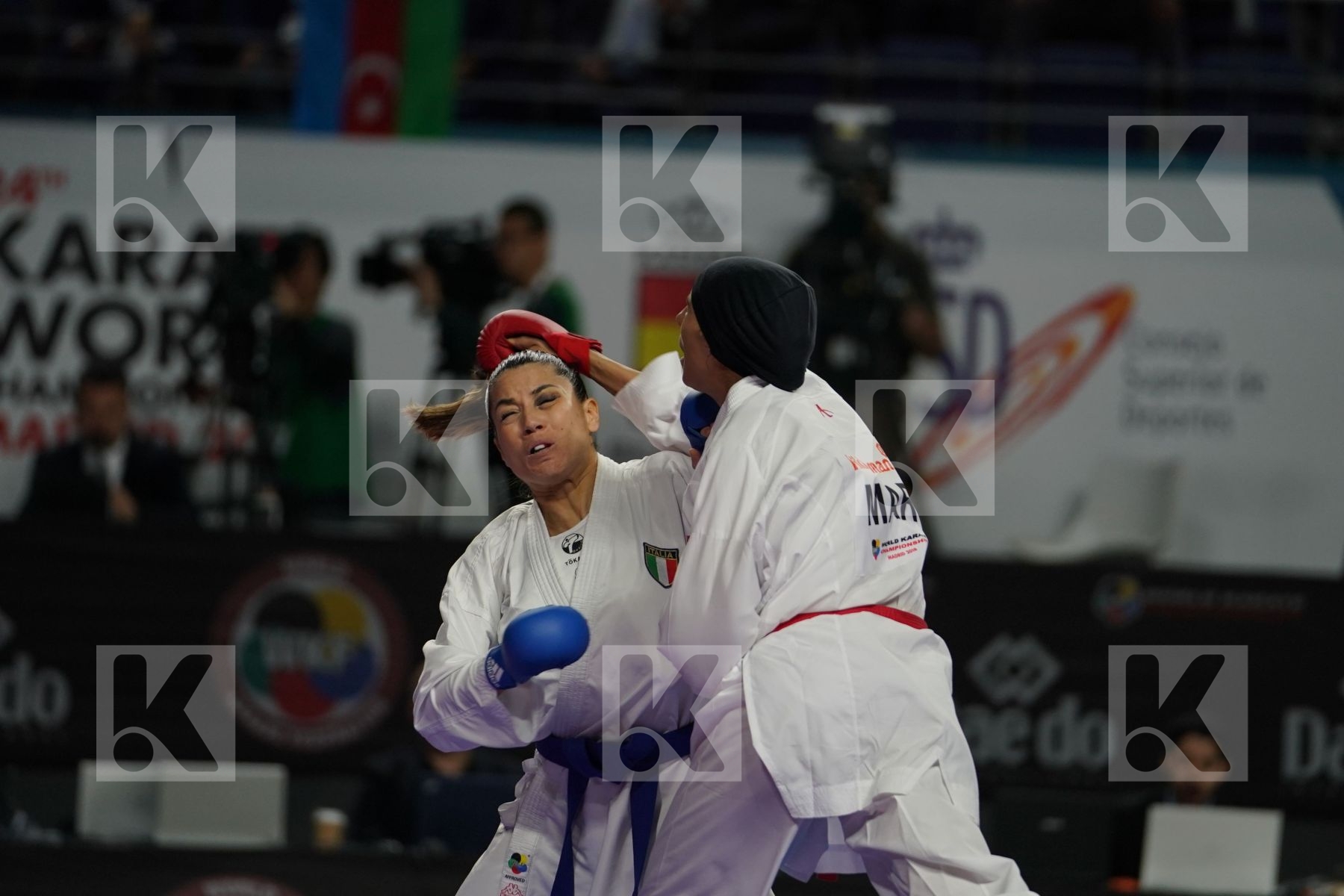 BTISSAM SADINI (MOROCCO) vs LAURA PASQUA (ITALY) in Senior Kumite Ð 61 Kg - Bronze bout