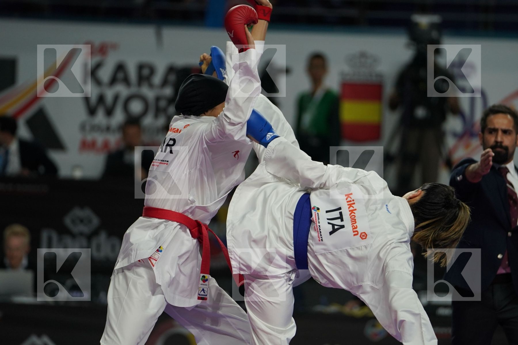 BTISSAM SADINI (MOROCCO) vs LAURA PASQUA (ITALY) in Senior Kumite Ð 61 Kg - Bronze bout