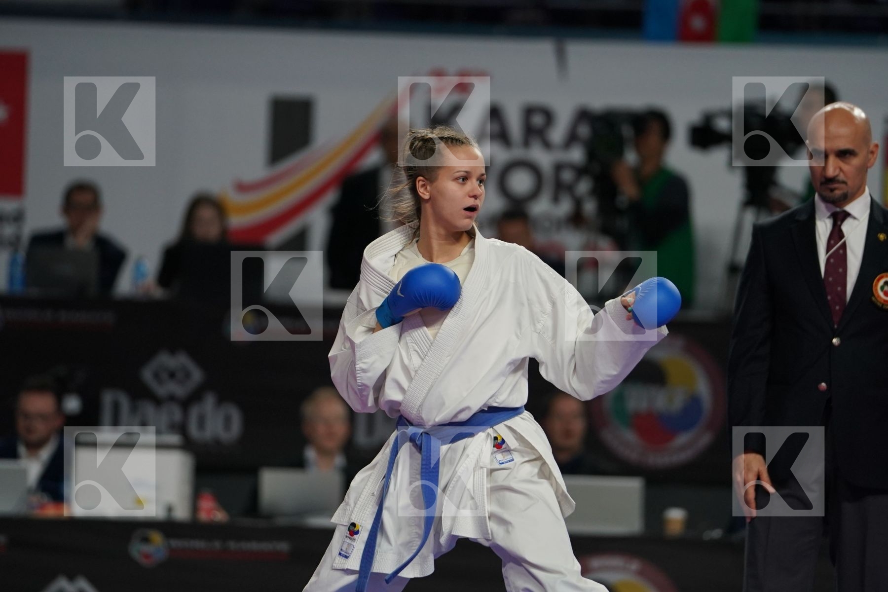 TZU-YUN WEN (CHINESE TAIPEI) vs VALERIIA ALEKHINA (RUSSIAN FEDERATION) in Senior Kumite -55 Kg - Bronze bout