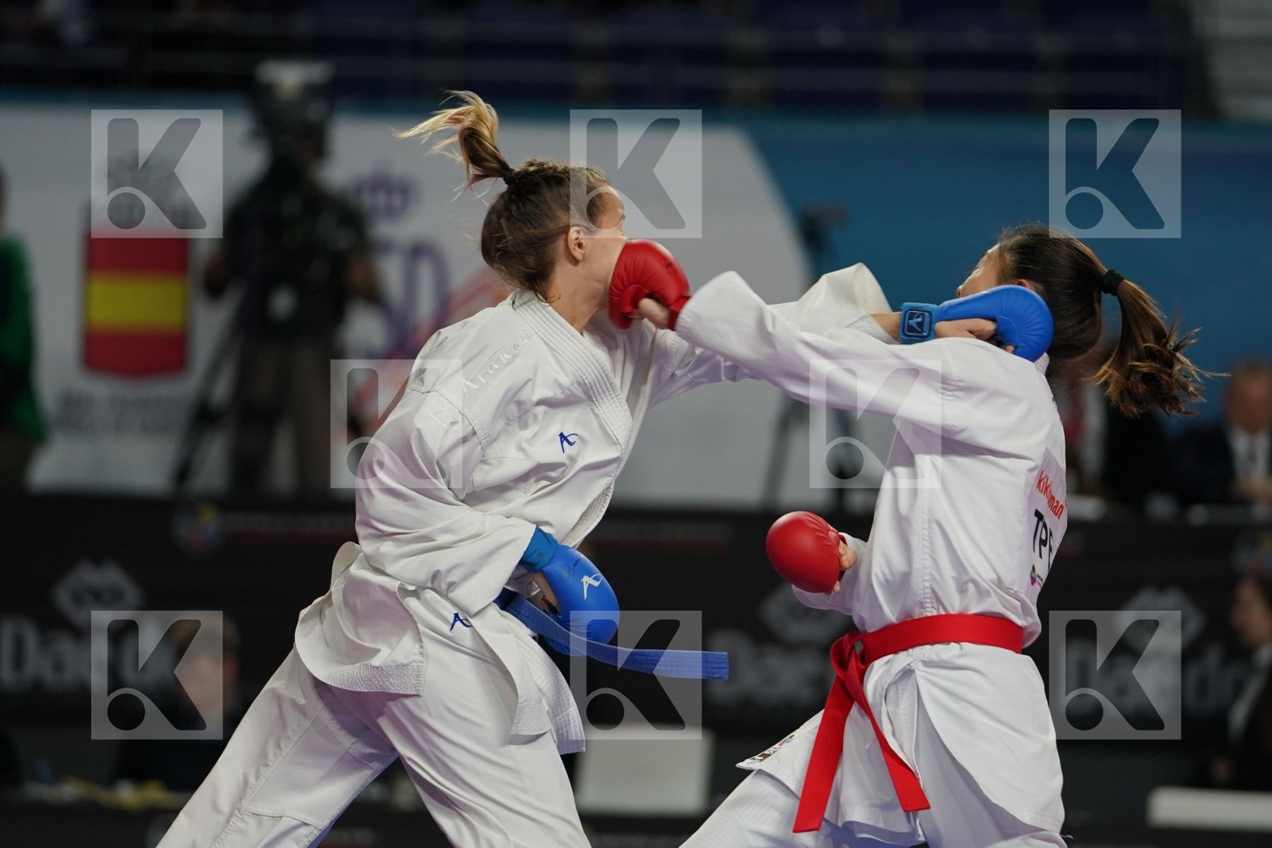 TZU-YUN WEN (CHINESE TAIPEI) vs VALERIIA ALEKHINA (RUSSIAN FEDERATION) in Senior Kumite -55 Kg - Bronze bout