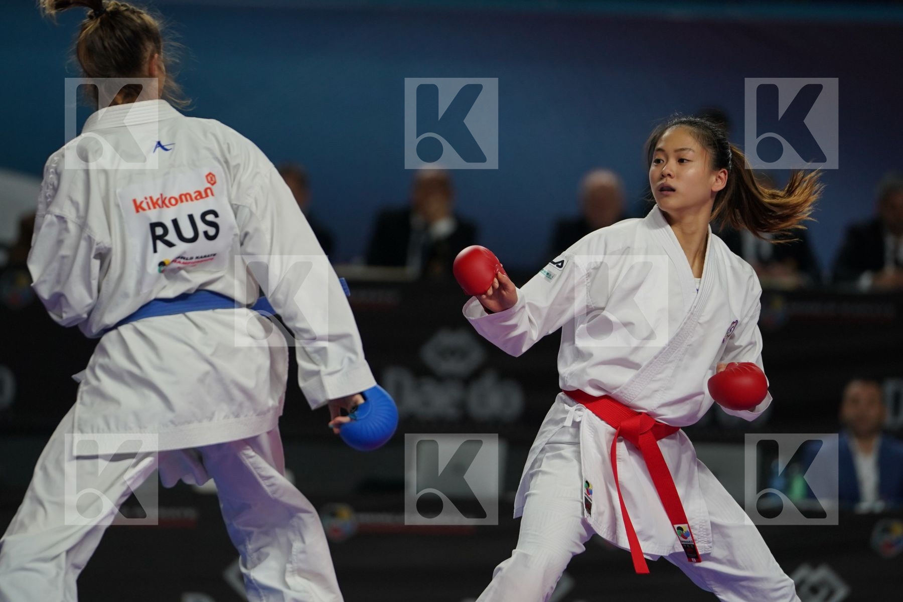 TZU-YUN WEN (CHINESE TAIPEI) vs VALERIIA ALEKHINA (RUSSIAN FEDERATION) in Senior Kumite -55 Kg - Bronze bout