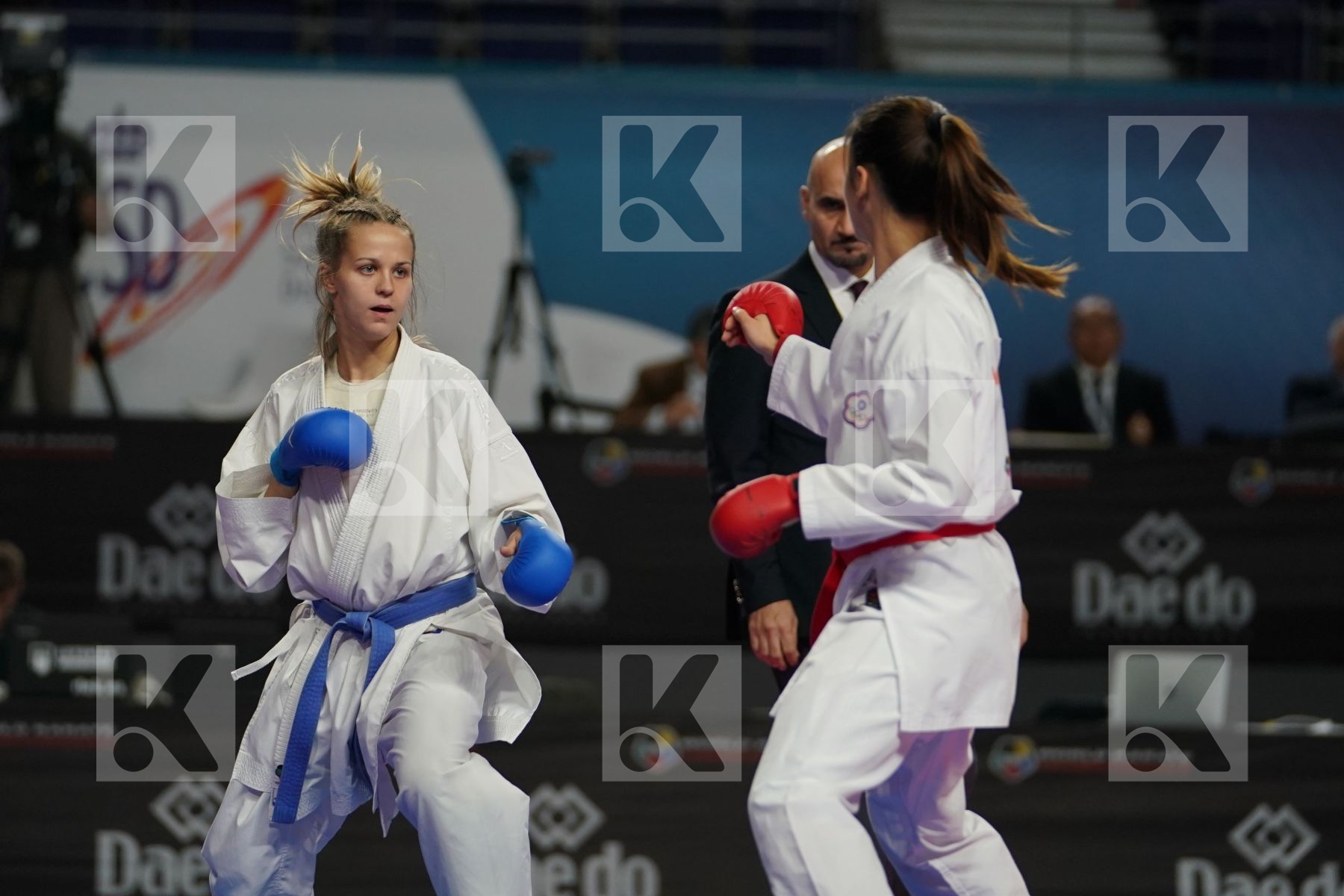 TZU-YUN WEN (CHINESE TAIPEI) vs VALERIIA ALEKHINA (RUSSIAN FEDERATION) in Senior Kumite -55 Kg - Bronze bout