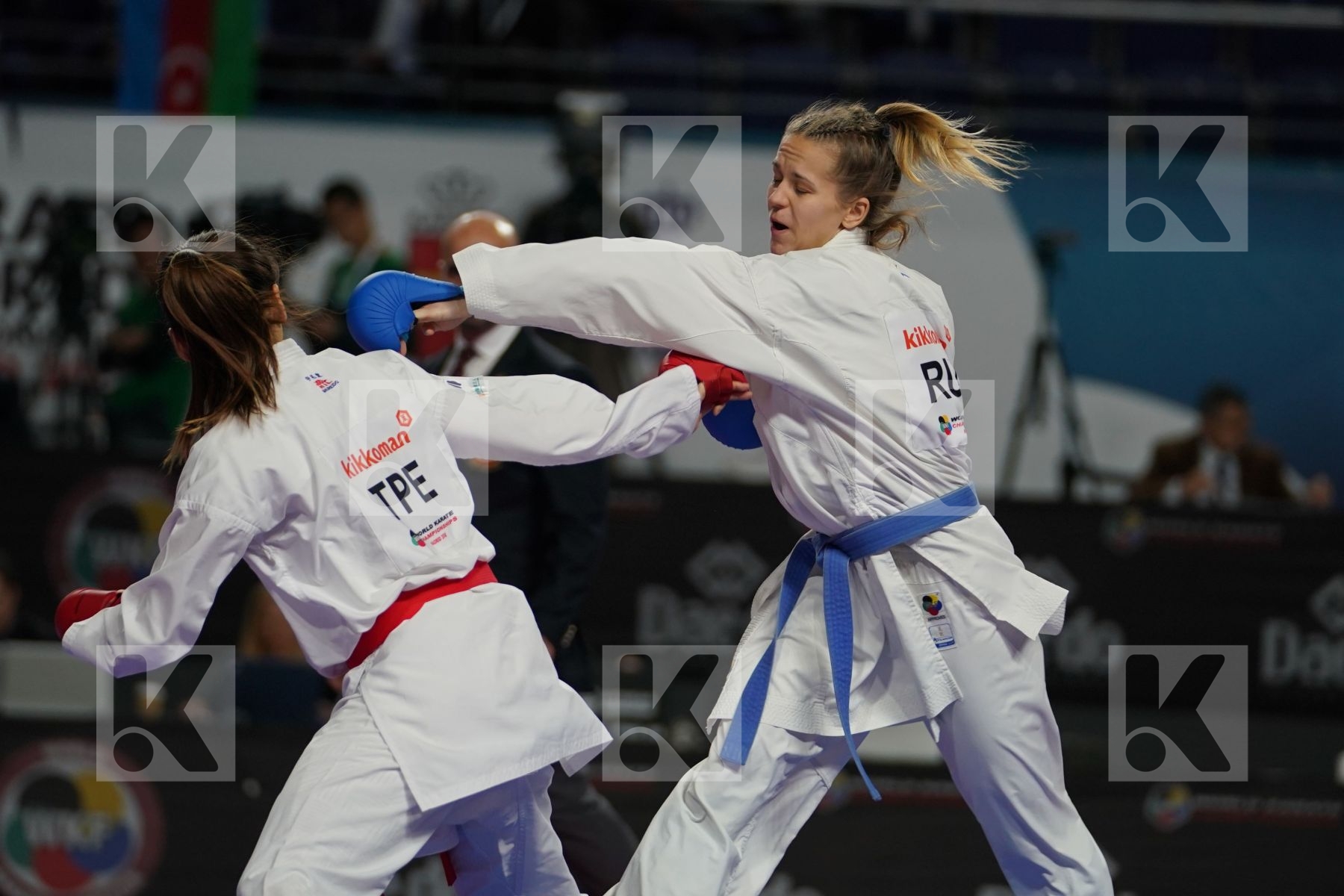 TZU-YUN WEN (CHINESE TAIPEI) vs VALERIIA ALEKHINA (RUSSIAN FEDERATION) in Senior Kumite -55 Kg - Bronze bout