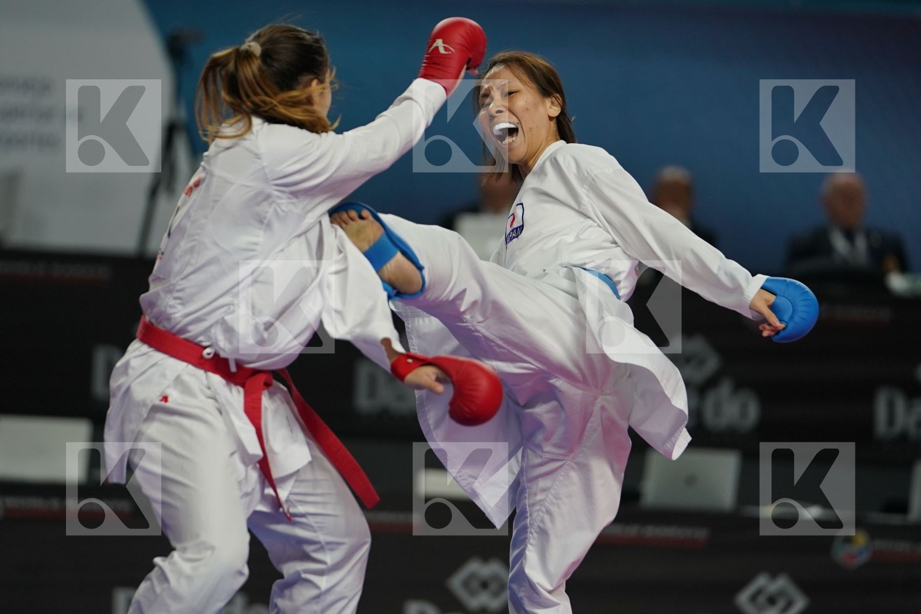 IVET GORANOVA (BULGARIA) vs SARA YAMADA (JAPAN) in Senior Kumite -55 Kg - Bronze bout