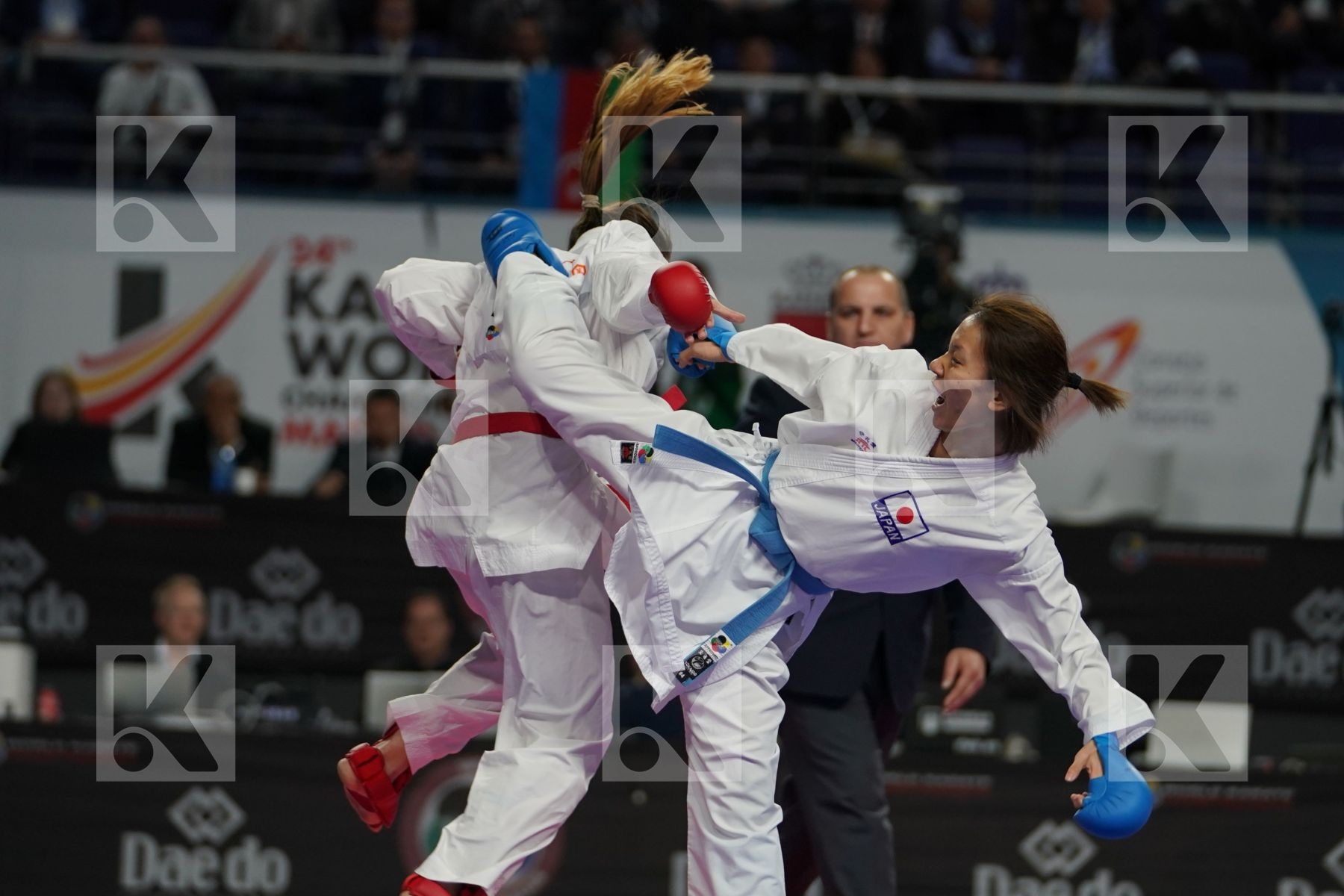 IVET GORANOVA (BULGARIA) vs SARA YAMADA (JAPAN) in Senior Kumite -55 Kg - Bronze bout