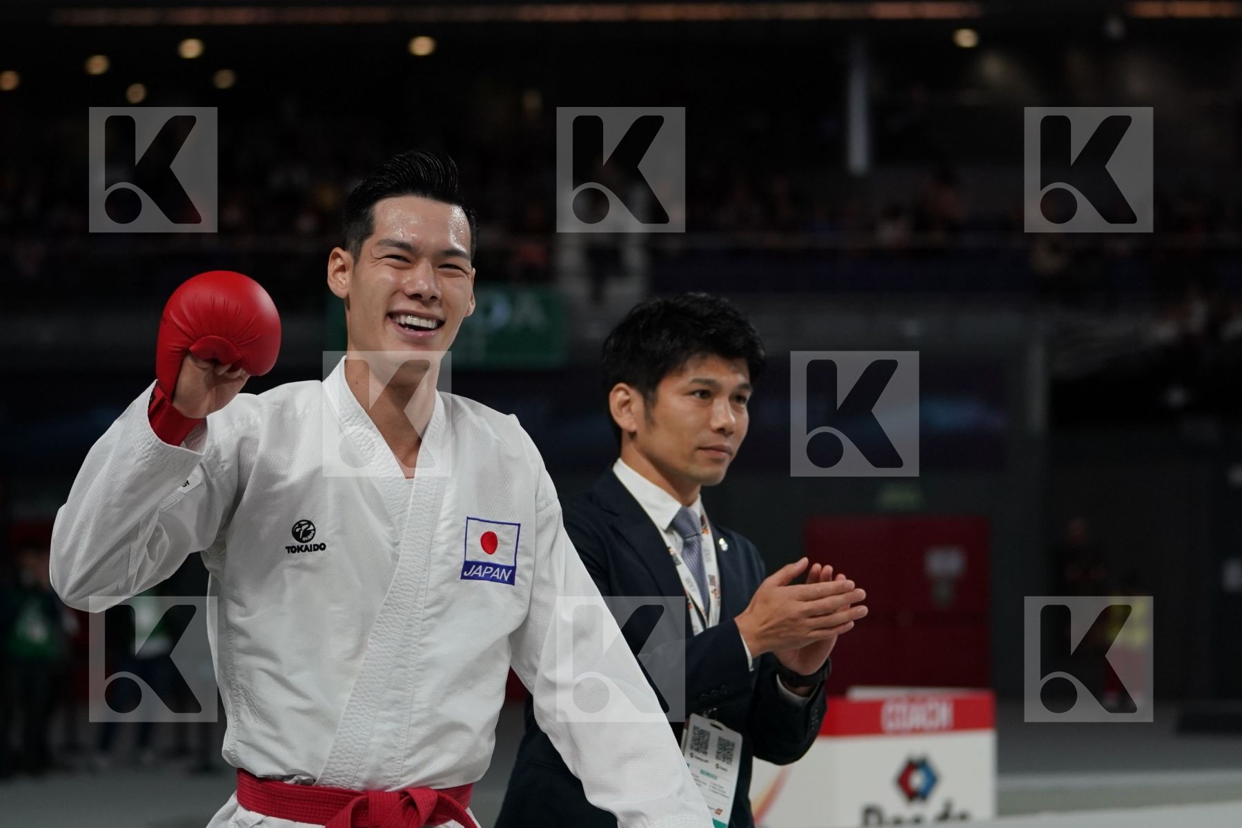 KEN NISHIMURA (JAPAN) vs BESLAN MIZOV (RUSSIAN FEDERATION) in Senior Kumite Ð 75 Kg - Bronze bout