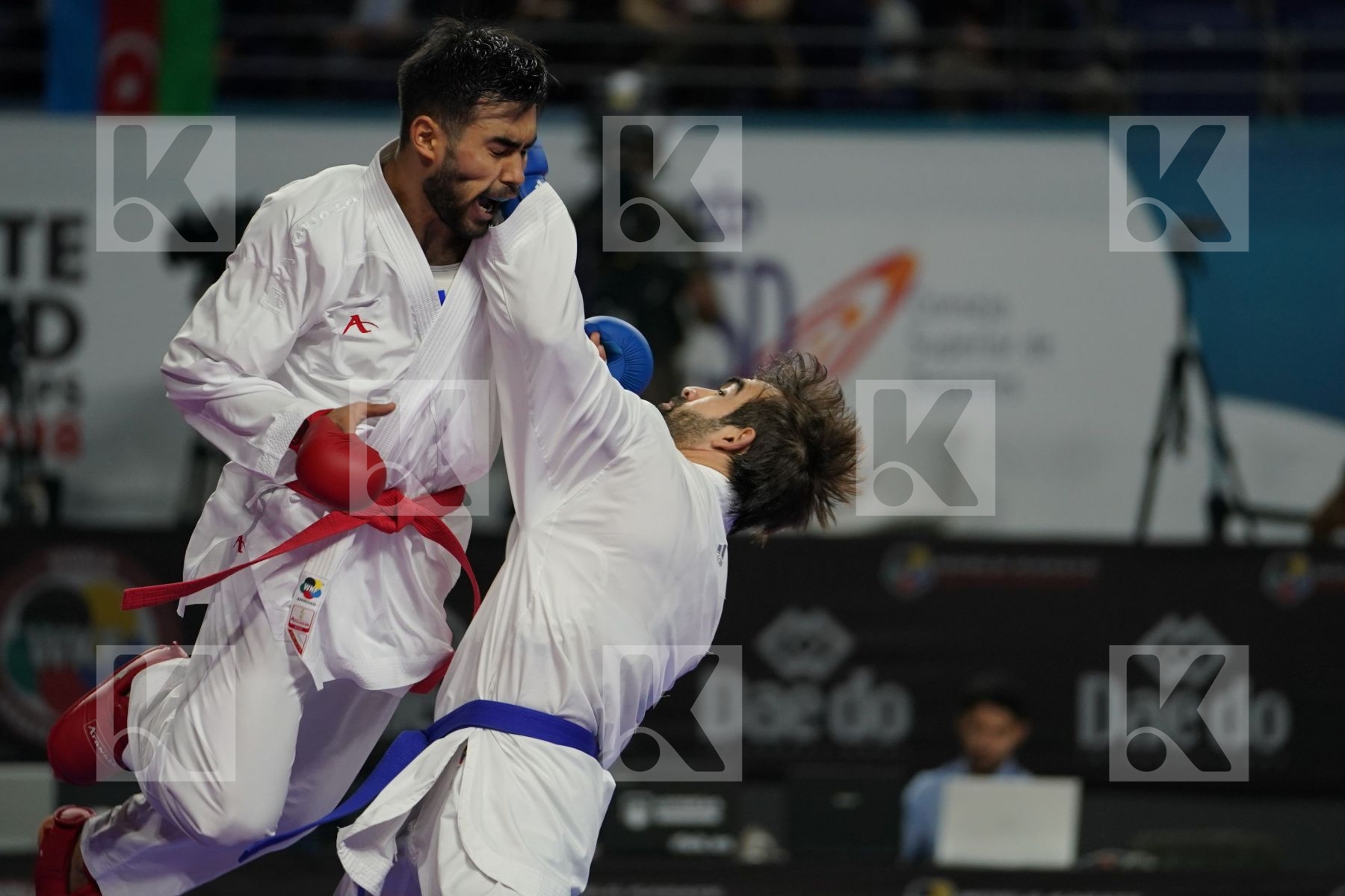 DASTONBEK OTABOLAEV (UZBEKISTAN) vs RAFAEL AGHAYEV (AZERBAIJAN) in Senior Kumite Ð 75 Kg - Bronze bout