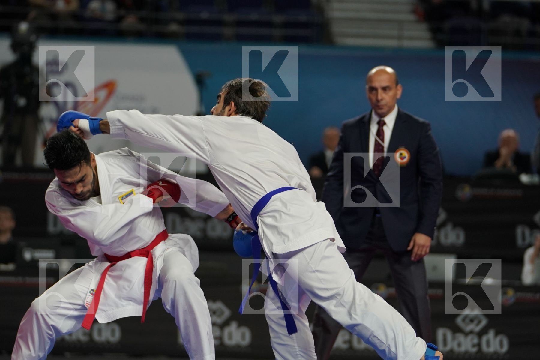 DASTONBEK OTABOLAEV (UZBEKISTAN) vs RAFAEL AGHAYEV (AZERBAIJAN) in Senior Kumite Ð 75 Kg - Bronze bout