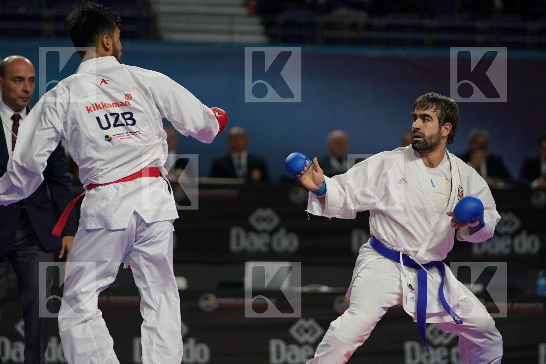 DASTONBEK OTABOLAEV (UZBEKISTAN) vs RAFAEL AGHAYEV (AZERBAIJAN) in Senior Kumite Ð 75 Kg - Bronze bout