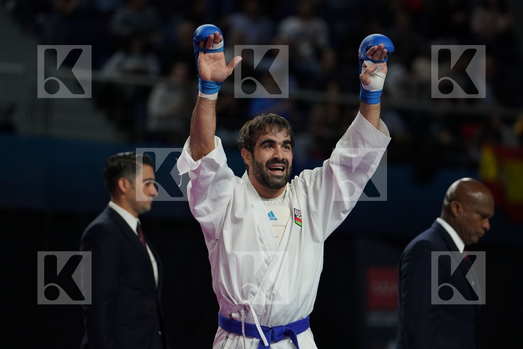 DASTONBEK OTABOLAEV (UZBEKISTAN) vs RAFAEL AGHAYEV (AZERBAIJAN) in Senior Kumite Ð 75 Kg - Bronze bout