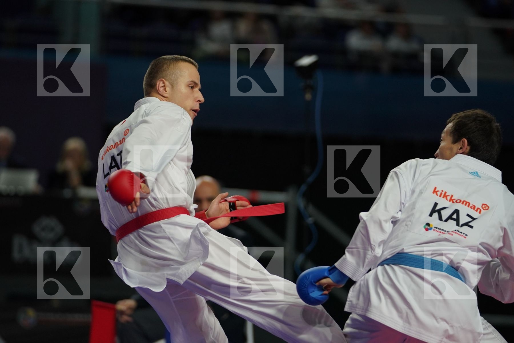 KALVIS KALNINS (LATVIA) vs DARKHAN ASSADILOV (KAZAKHSTAN) in Senior Kumite -60 Kg - Bronze bout