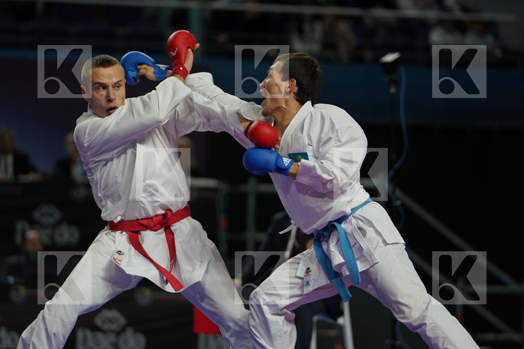 KALVIS KALNINS (LATVIA) vs DARKHAN ASSADILOV (KAZAKHSTAN) in Senior Kumite -60 Kg - Bronze bout