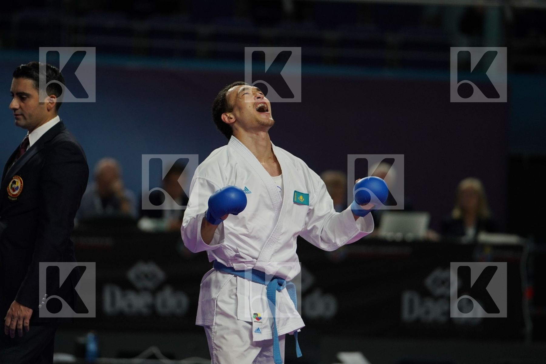 KALVIS KALNINS (LATVIA) vs DARKHAN ASSADILOV (KAZAKHSTAN) in Senior Kumite -60 Kg - Bronze bout