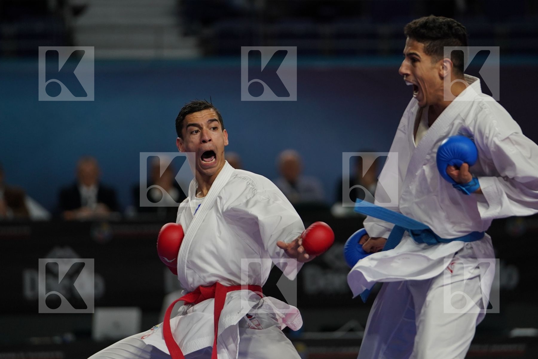 JOVANNI MARTINEZ (VENEZUELA) vs ABDESSALAM AMEKNASSI (MOROCCO in Senior Kumite -60 Kg - Bronze bout