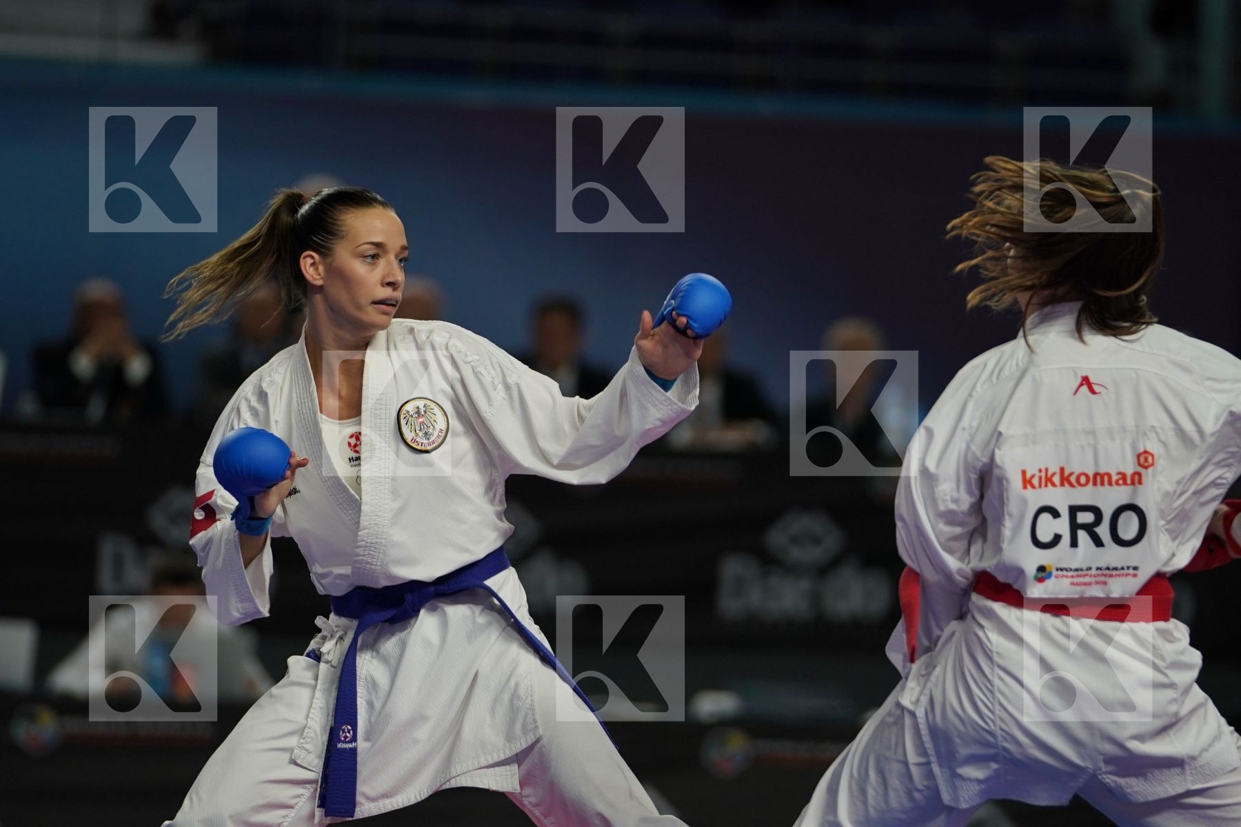 JELENA PEHAR (CROATIA) vs BETTINA PLANK (AUSTRIA) in Senior Kumite -50 Kg - Bronze bout