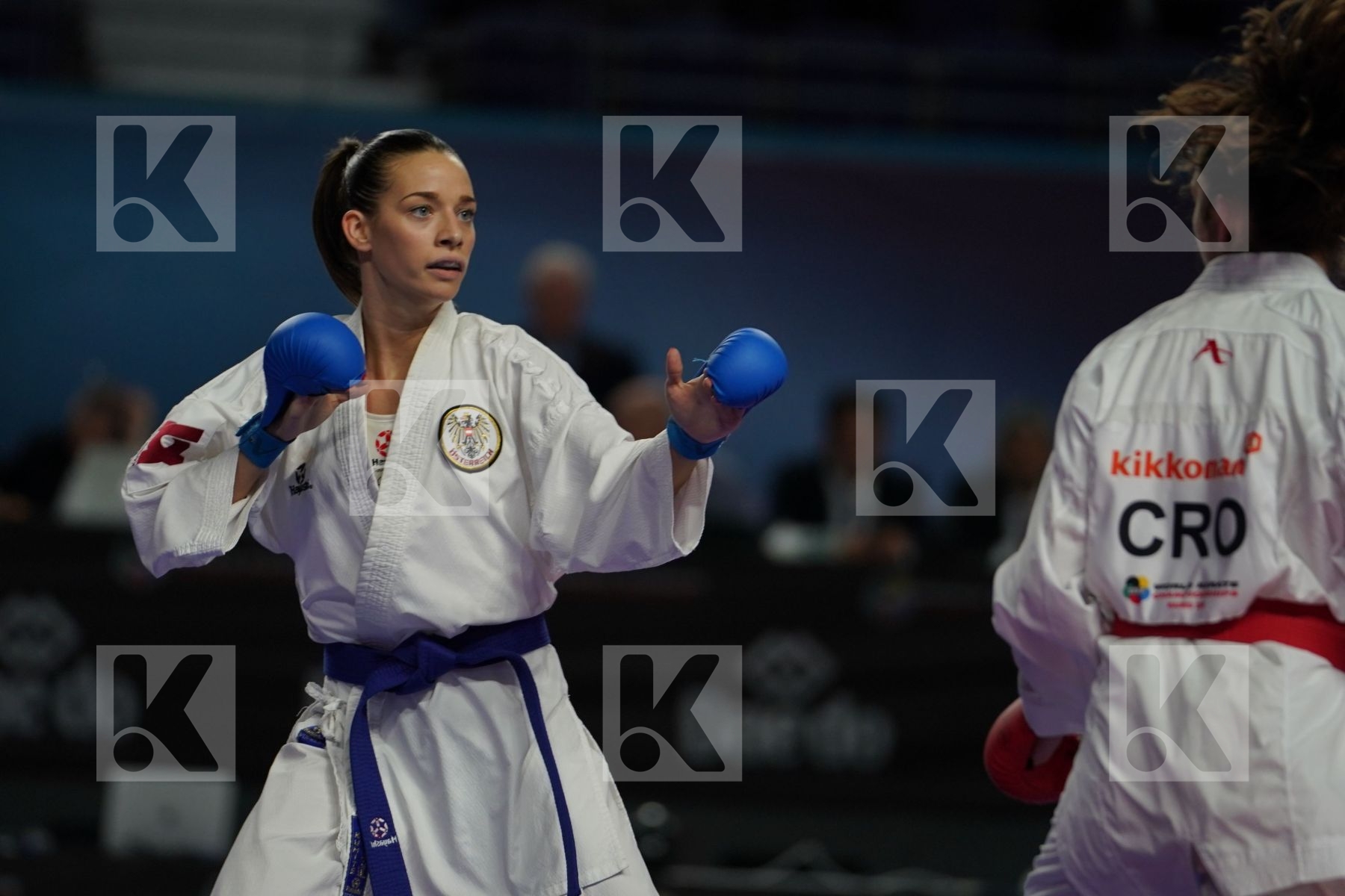 JELENA PEHAR (CROATIA) vs BETTINA PLANK (AUSTRIA) in Senior Kumite -50 Kg - Bronze bout
