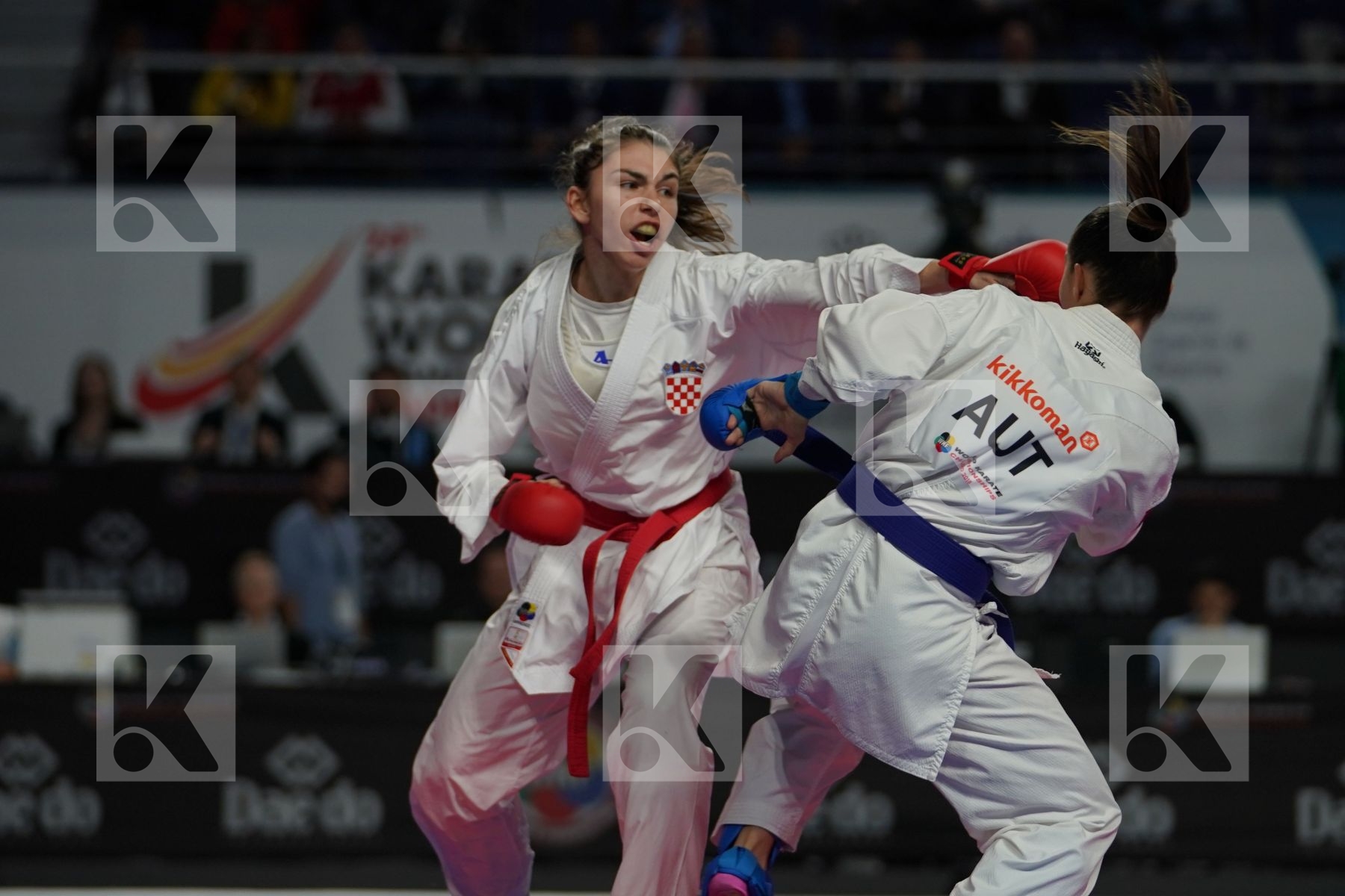JELENA PEHAR (CROATIA) vs BETTINA PLANK (AUSTRIA) in Senior Kumite -50 Kg - Bronze bout