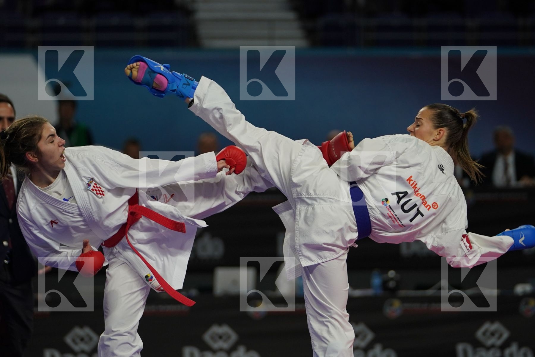 JELENA PEHAR (CROATIA) vs BETTINA PLANK (AUSTRIA) in Senior Kumite -50 Kg - Bronze bout