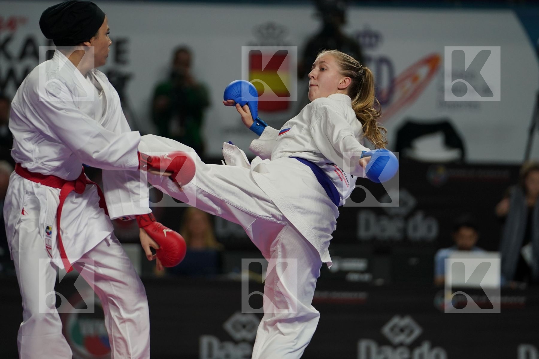 SARA BAHMANYAR (ISLAMIC REPUBLIC OF IRAN) vs TATIANA RYBALCHENKO (RUSSIAN FEDERATION) in Senior Kumite -50 Kg - Bronze bout