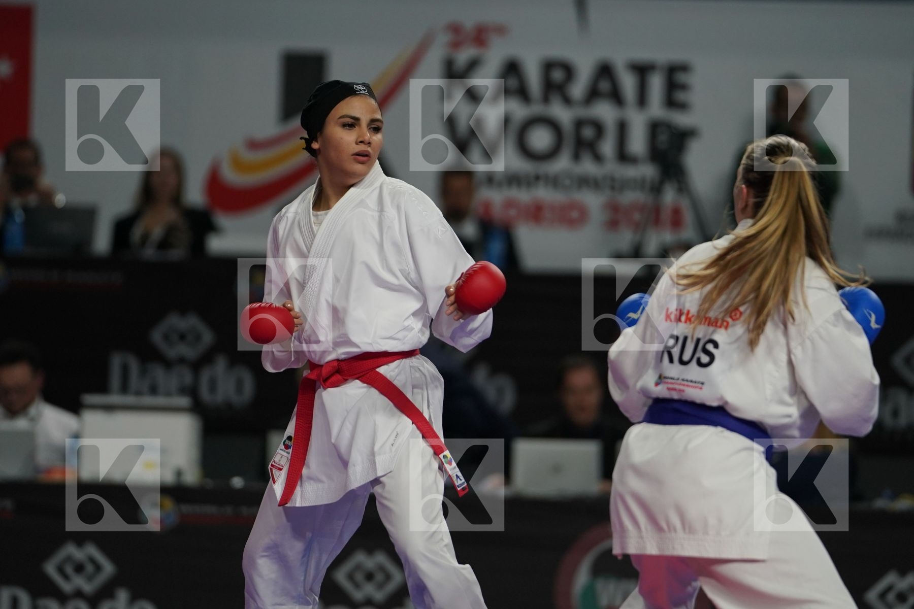 SARA BAHMANYAR (ISLAMIC REPUBLIC OF IRAN) vs TATIANA RYBALCHENKO (RUSSIAN FEDERATION) in Senior Kumite -50 Kg - Bronze bout